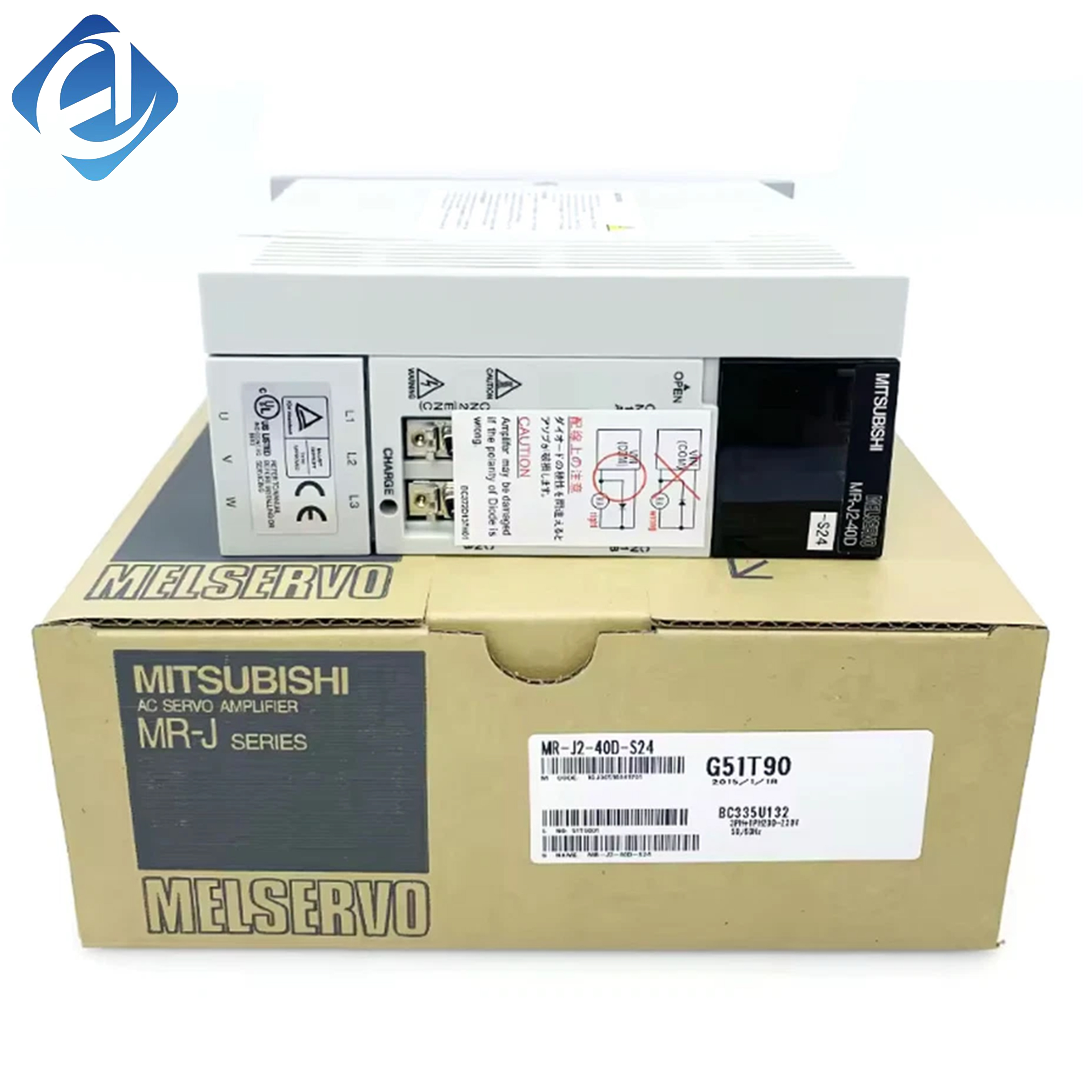 New Original MR-J2-40D-S24 MR-J2 series 400W special servo drive module. It provides high-precision position, speed and torque control with fast response and stable running performance. Featuring dedicated customized design
