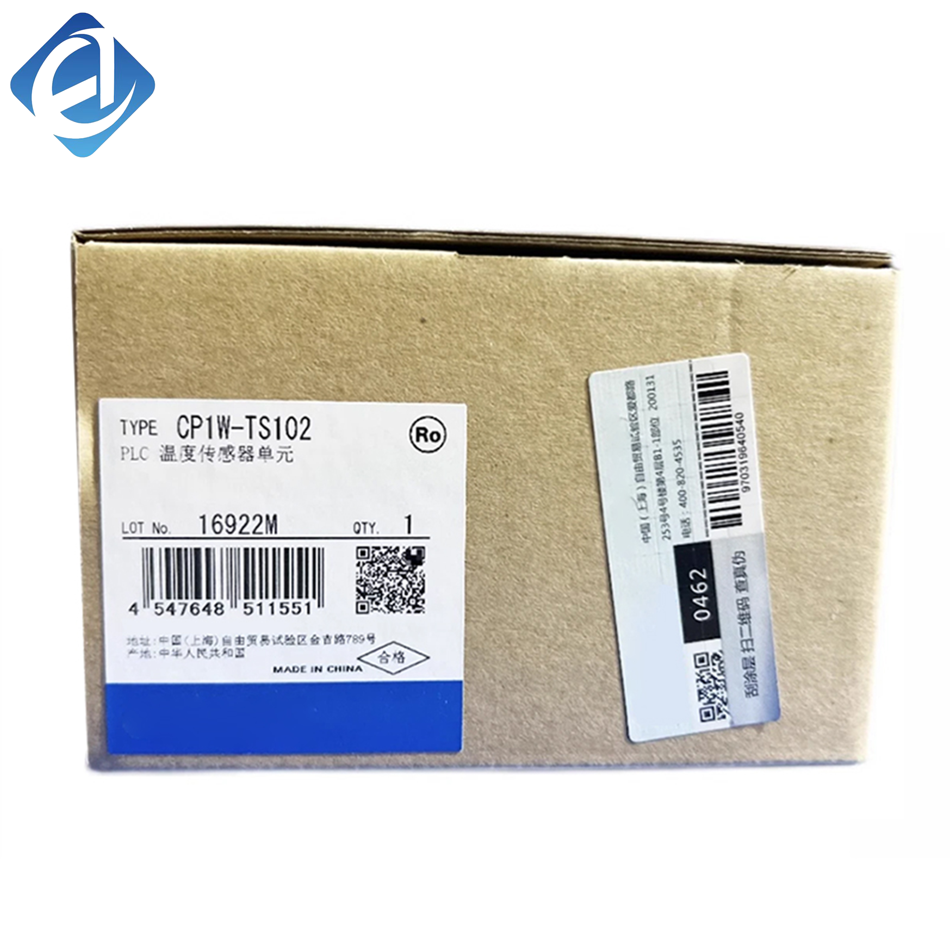 New Original CP1W-TS102 Omron CP1W Series Temperature Sensor Module, used for temperature signal collection and monitoring in CP1E/CP1L PLC automation systems.