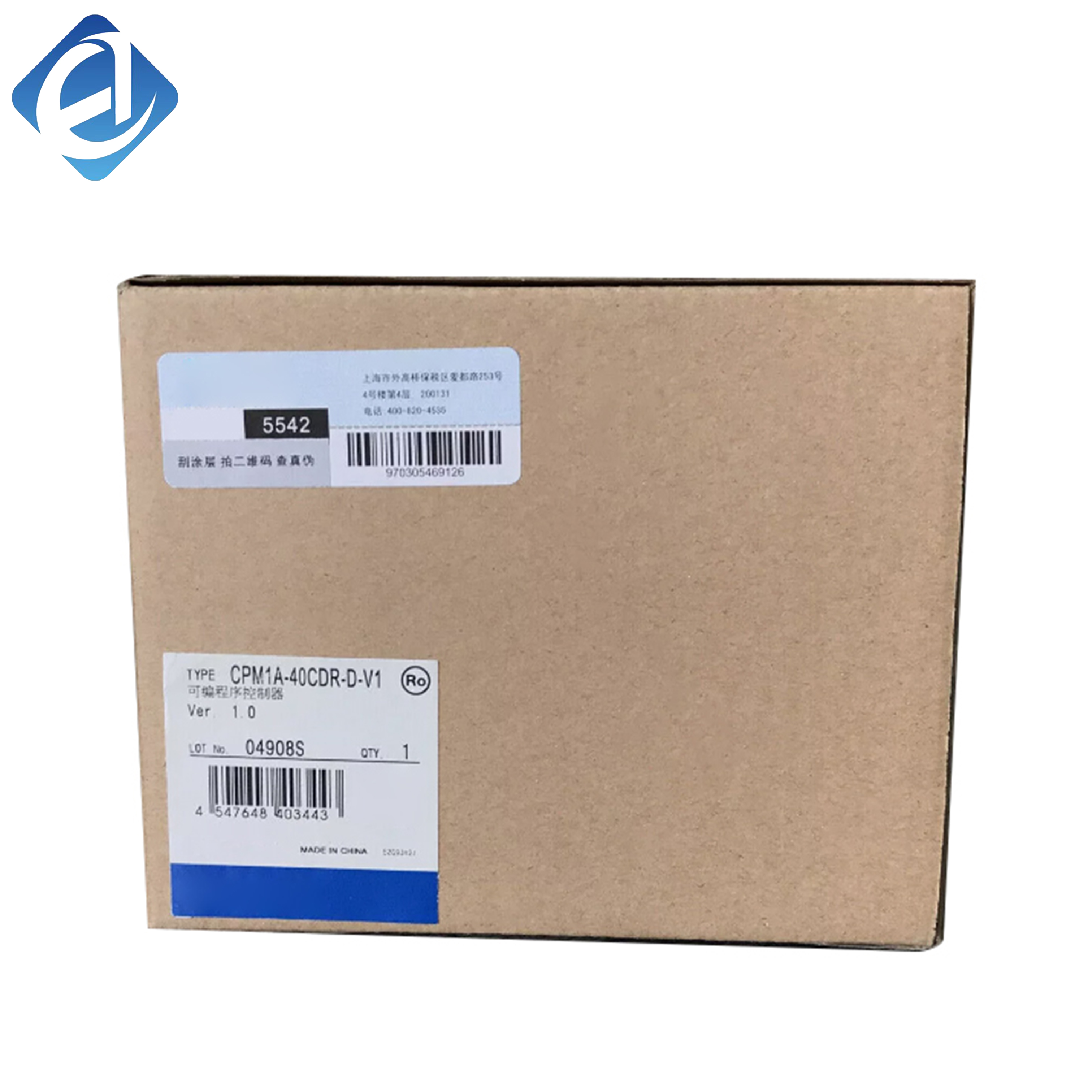 New Original CPM1A-40CDR-D-V1 Omron CPM1A series compact PLC controller, used for logic control, timing counting and linkage control of small industrial automation equipment.