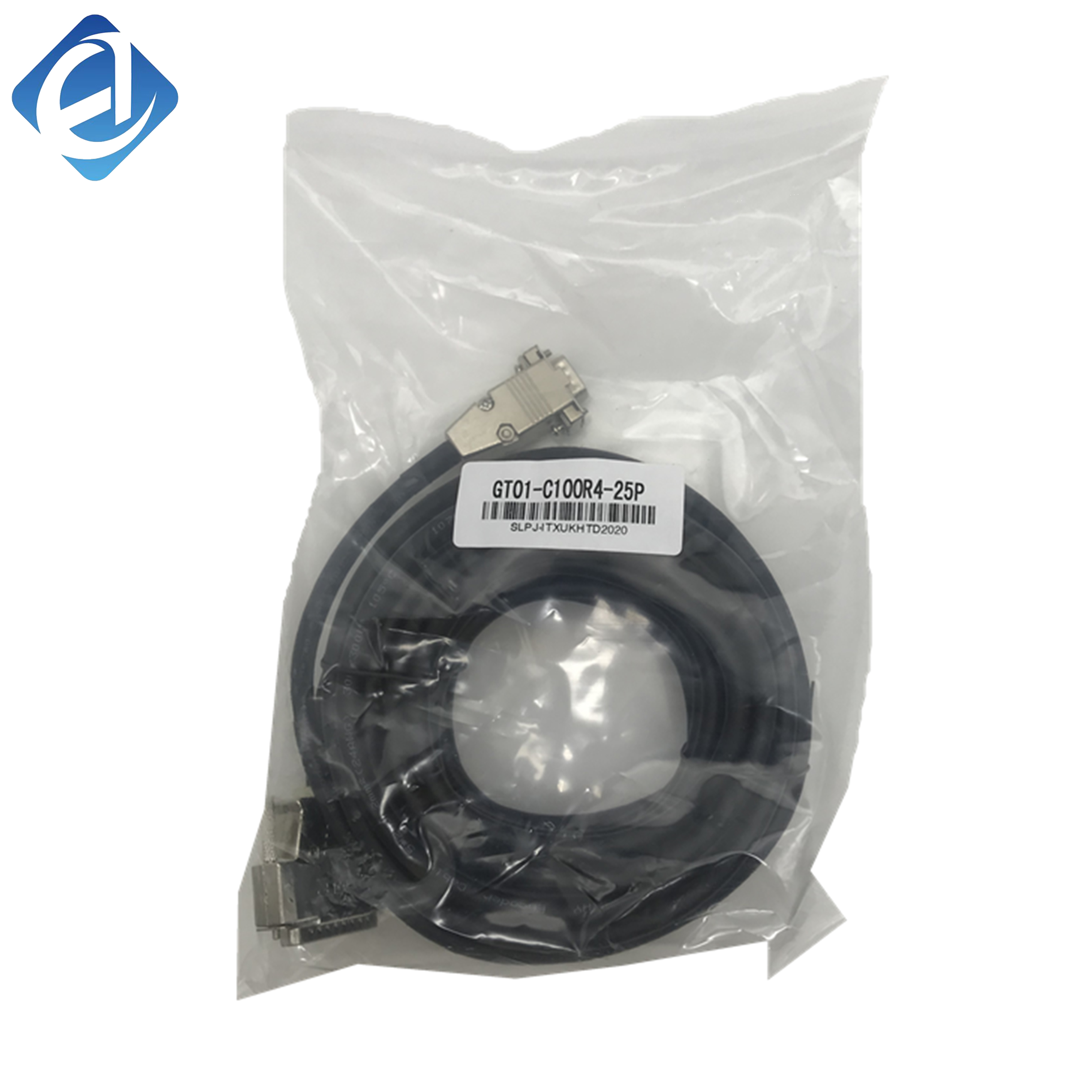 كابل اتصال أصلي جديد من شركة ميتسوبيشي طراز GT01-C100R4-25P لواجهة المستخدم الرسومية (HMI) وفق معيار RS-422، بطول ١٠ أمتار، يحتوي على موصل D-sub25 في الطرف الأول وموصل D-sub9 في الطرف الثاني. ويُوفّر اتصالاً مستقراً بين شاشة اللمس GOT وأجهزة التحكم المنطقي القابل للبرمجة (PLC) من سلسلة A/QnA/FX، مع خاصية نقل مقاومة للتداخل.