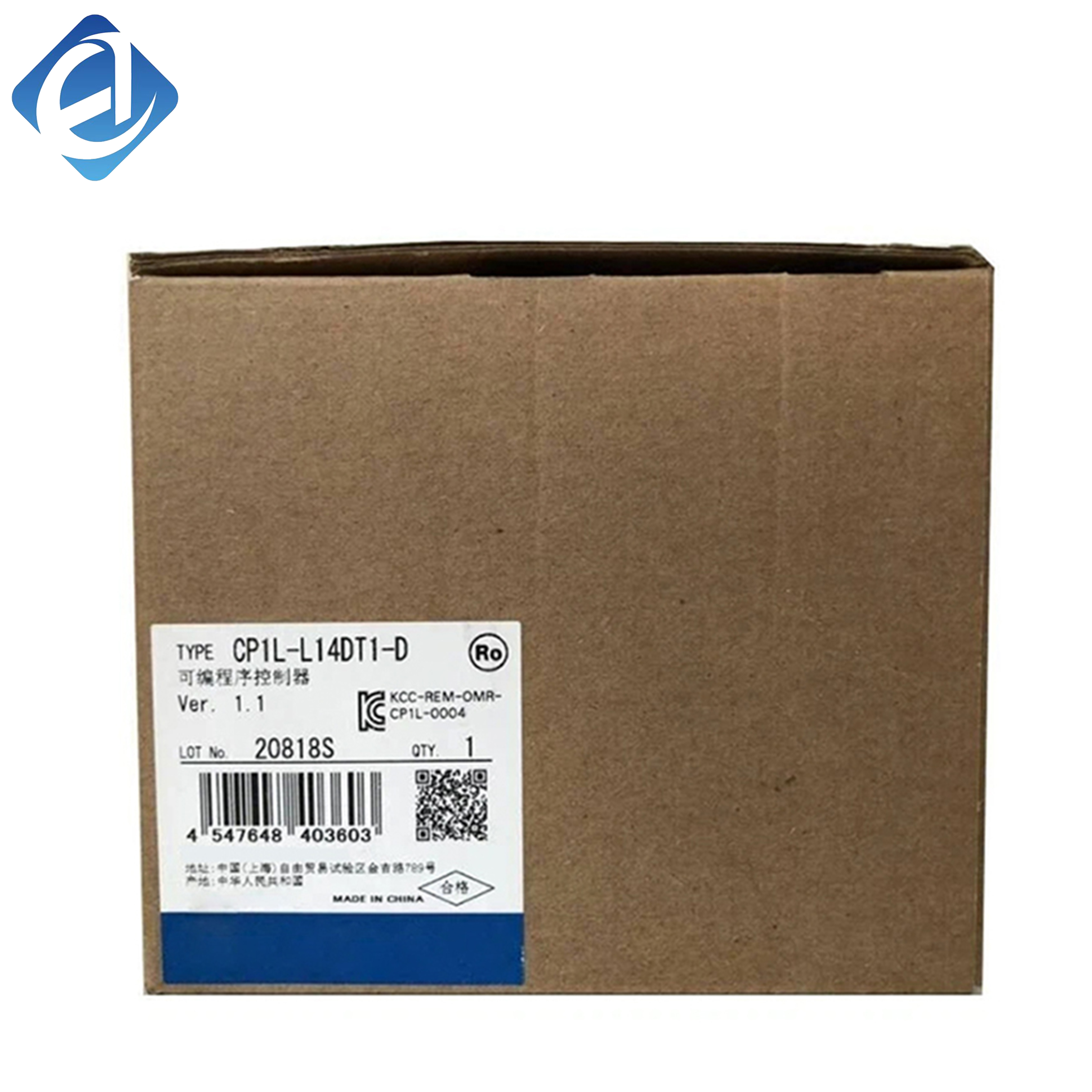 New Original CP1L-L14DT1-D Omron CP1L series compact PLC, serves as core controller for logic operation, timing counting and motion linkage in small industrial automation equipment.