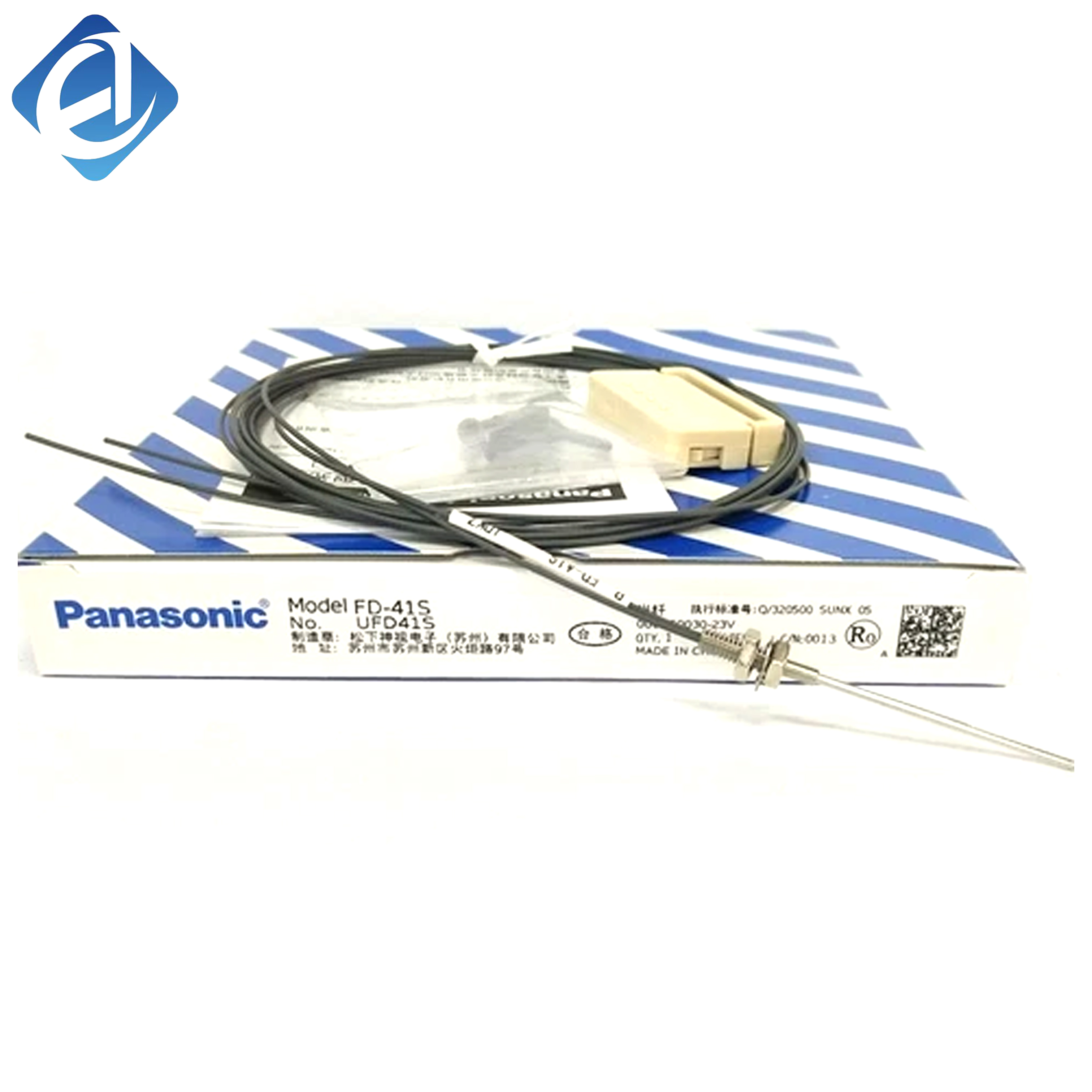 New Original FD-41S Fiber Optic Sensor, FD SeriesHigh detection sensitivity, quick response. Stable signal transmission, outstanding anti-interference. Used for object detection and position sensing in industrial automatic production lines.