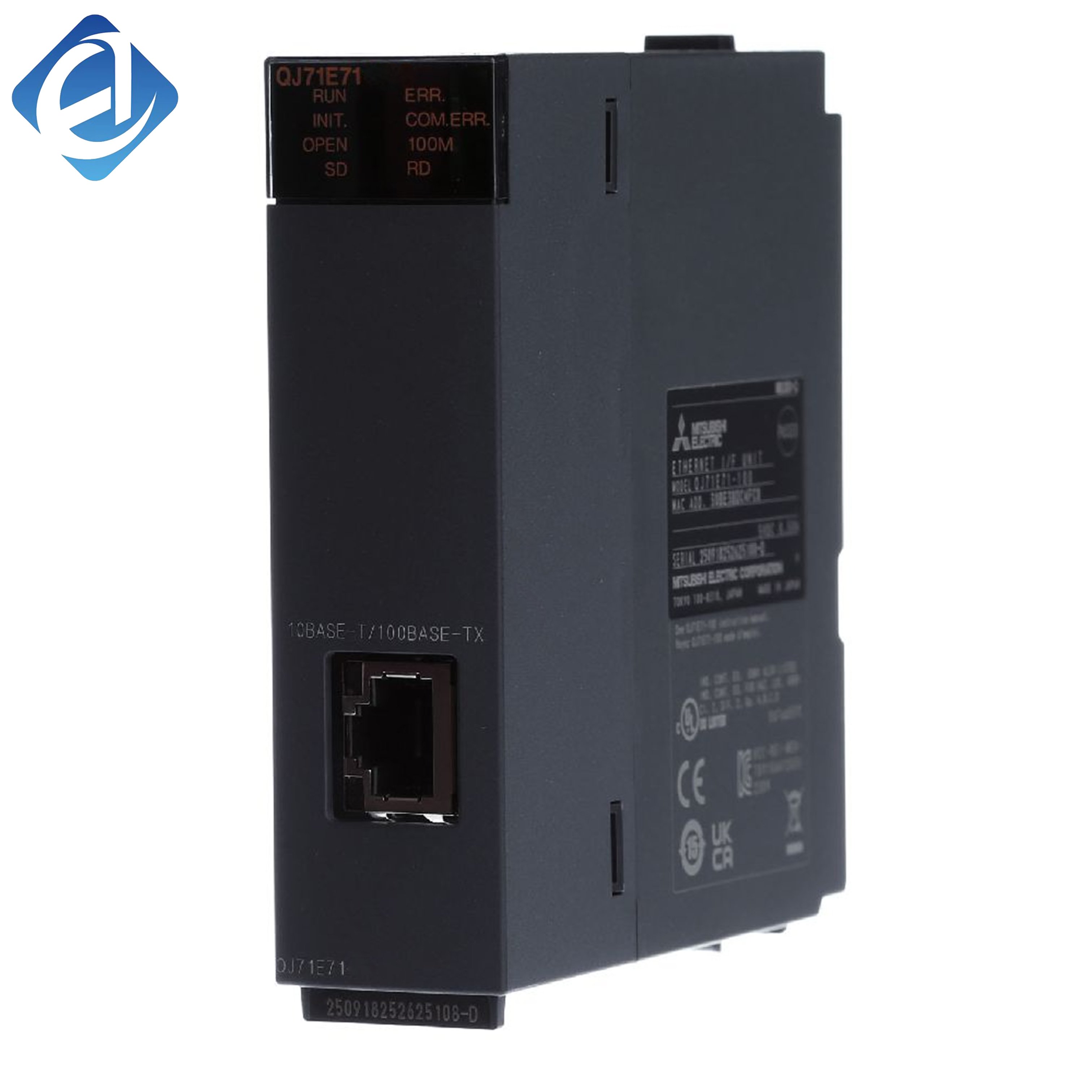 New Original QJ71E71 is Q series PLC Ethernet communication module. It enables Ethernet network connection, data transmission and remote monitoring for Q controller system. With stable communication performance and simple configuration