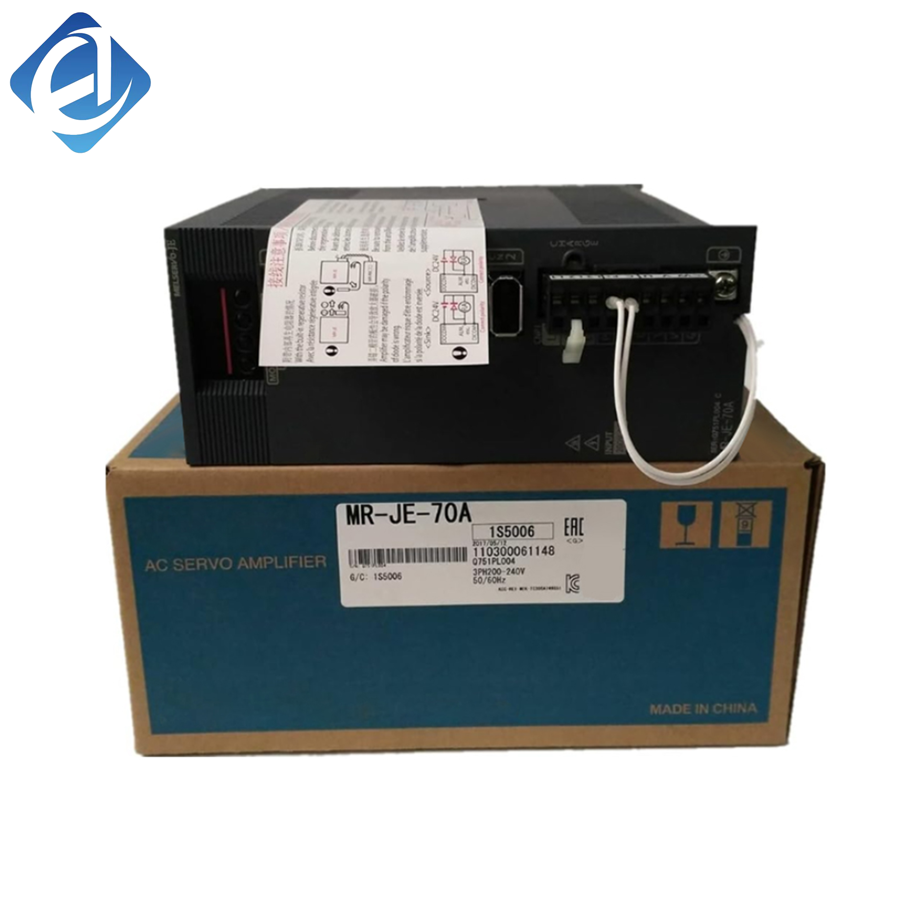 New Original MR-JE-70A  MR-JE series 0.75kW servo amplifier. It delivers precise speed and position control, features easy operation 