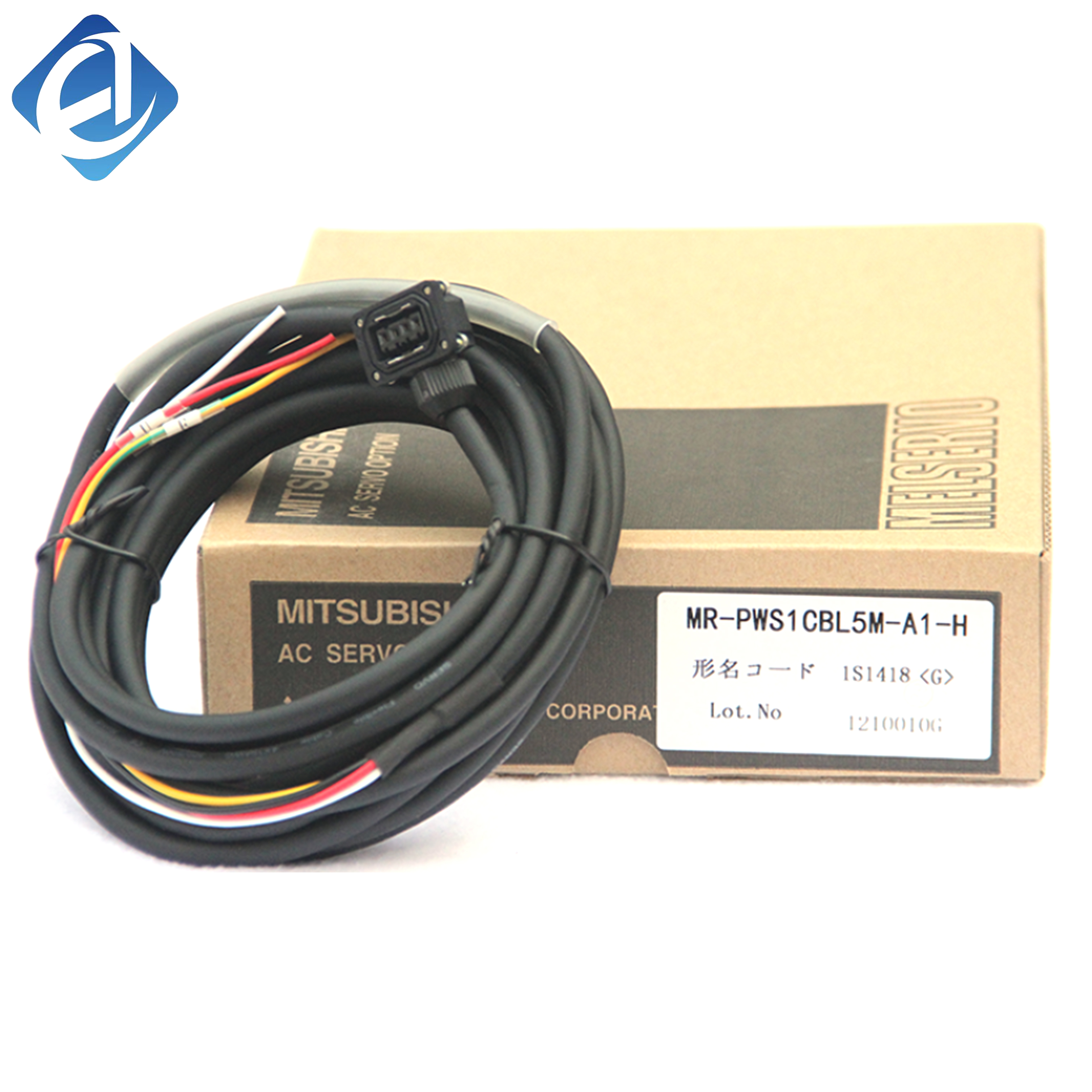 New Original MR-PWS1CBL5M-A1-H servo power cable, 5 meters long. Connects servo driver and motor stably, transmits power signal, applied for wiring 