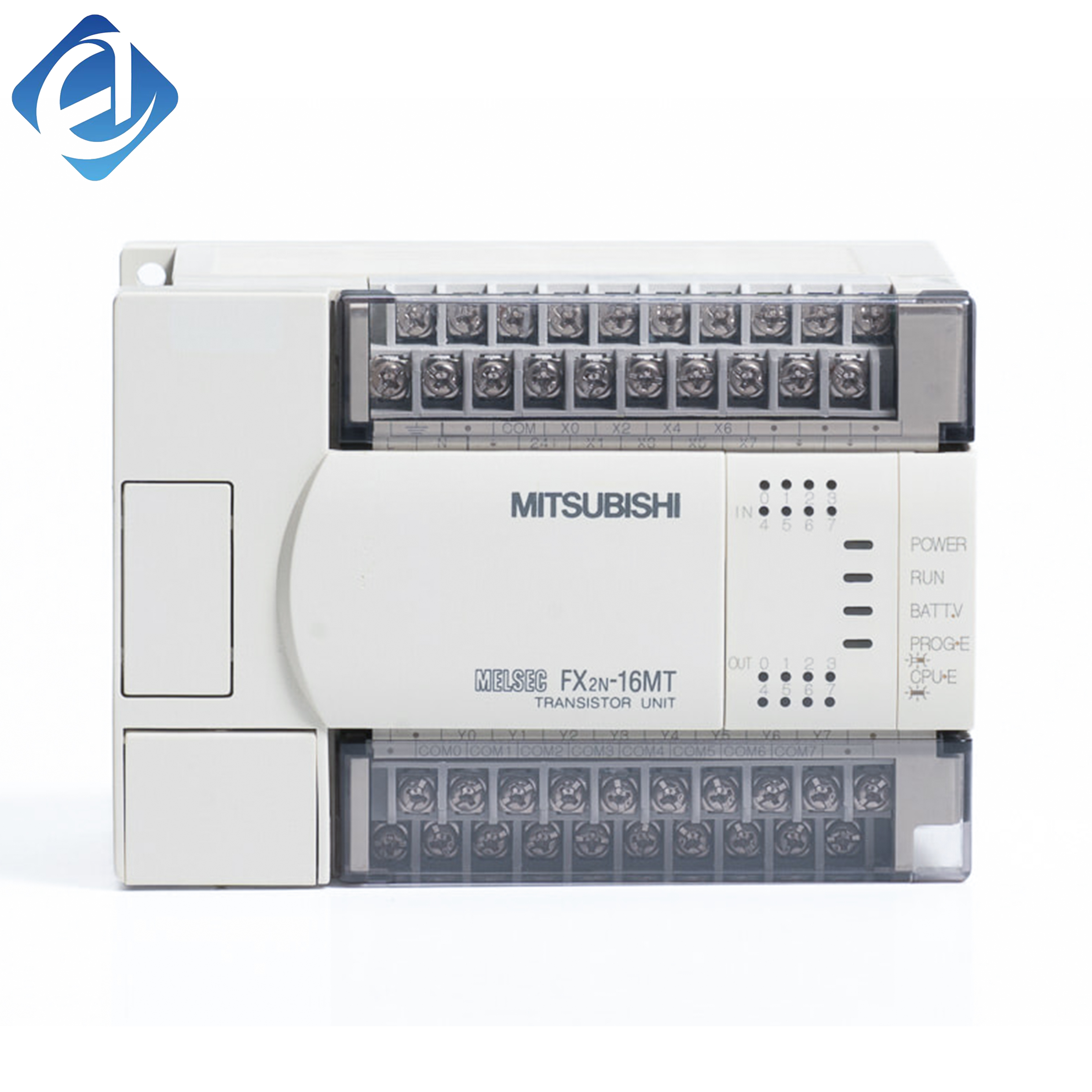 New Original FX2N-16MT FX2N series compact PLC main unit, 16 I/O points with transistor output. It features high-speed processing, stable performance and powerful expansion capability