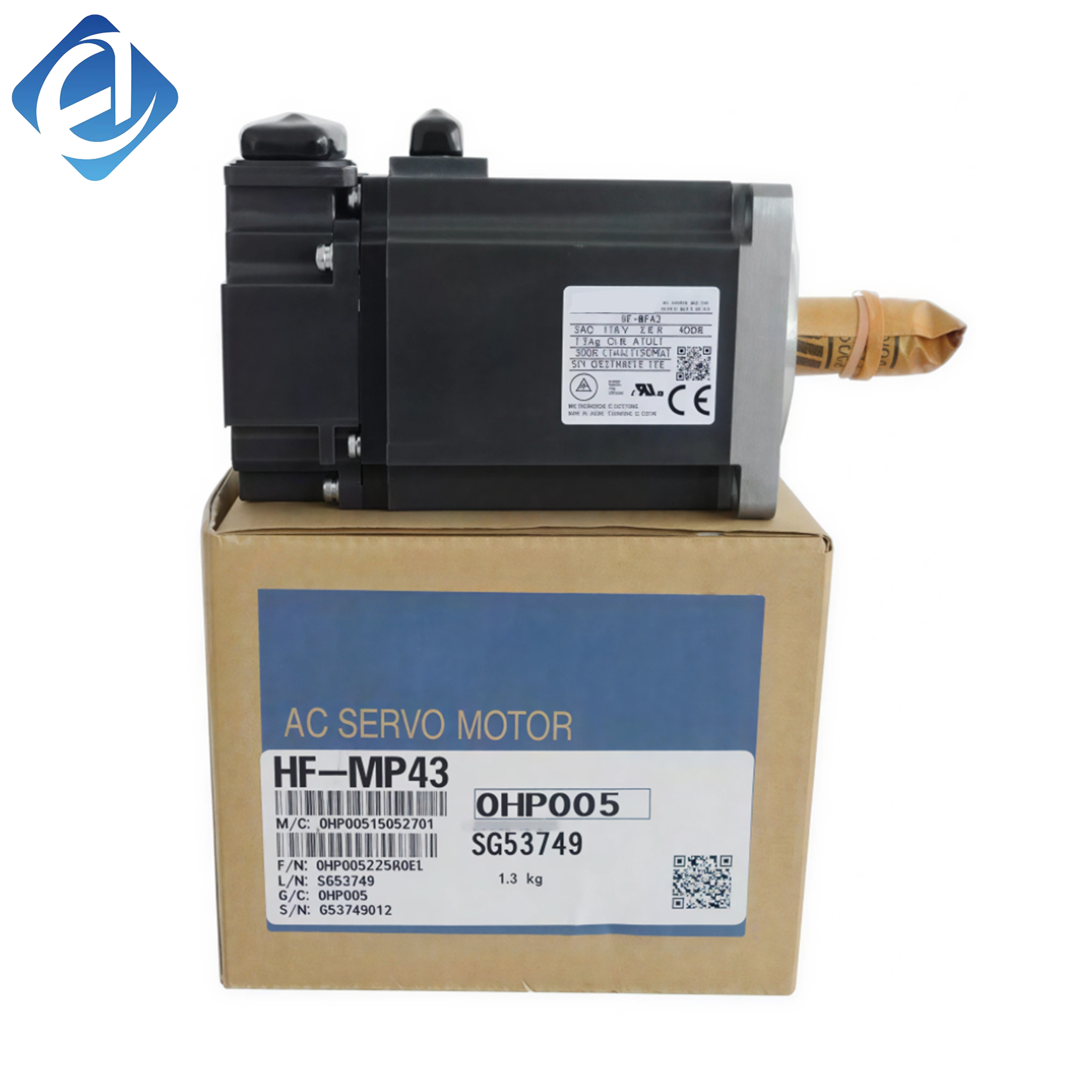 New Original HF-MP43 MELSERVO HF-MP series compact AC servo motor, 0.4kW rated power with high torque and precise positioning. Adopts durable structure and stable operation performance