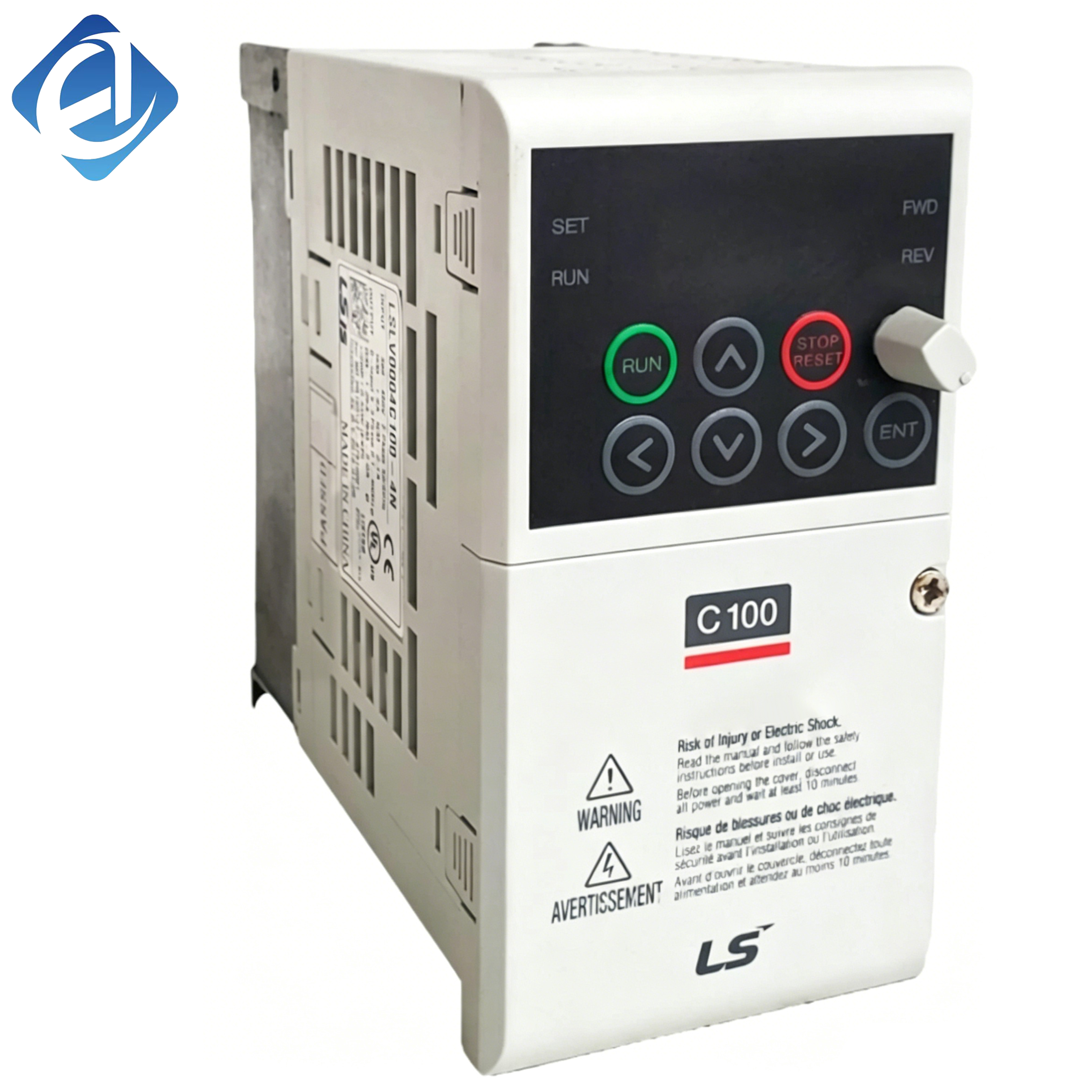 New Original LSLV0004C100-4N C100 series 0.4kW three-phase 380V compact inverter. Supports simple V/F control, with compact size, low noise and multi-protection functions. Easy to set up and operate