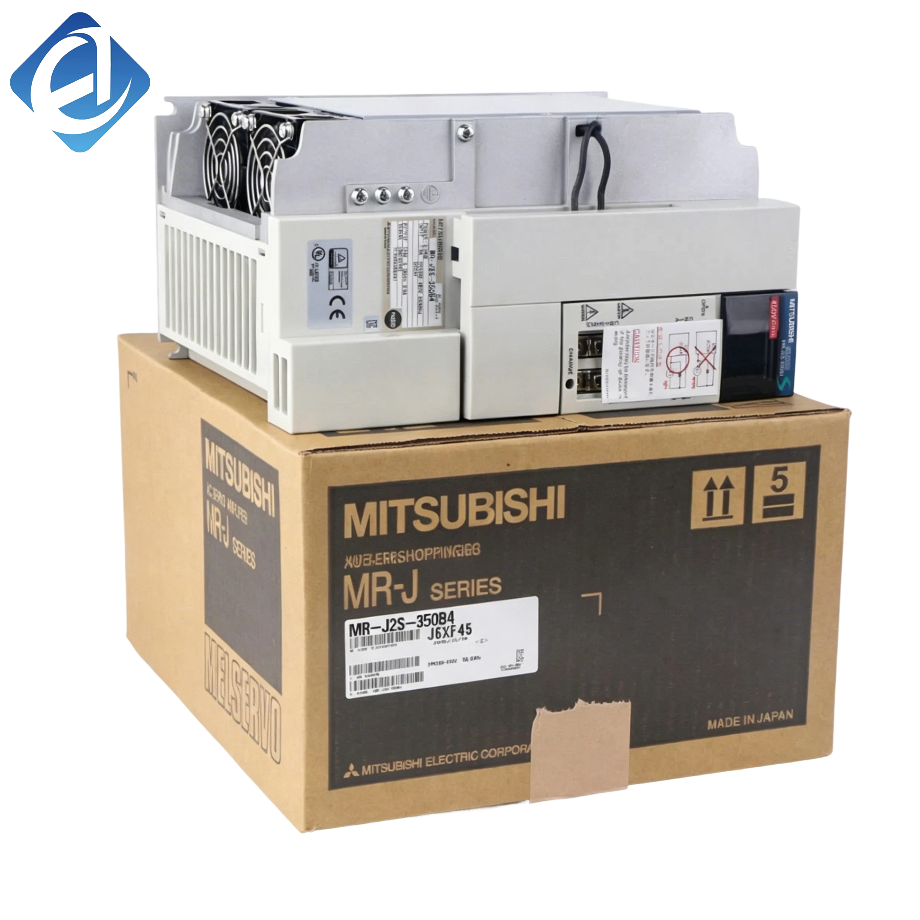 New Original MR-J2S-350B4 MR-J2S series servo drive. High power output with accurate control, matched with servo motors for industrial automation machinery and production lines.