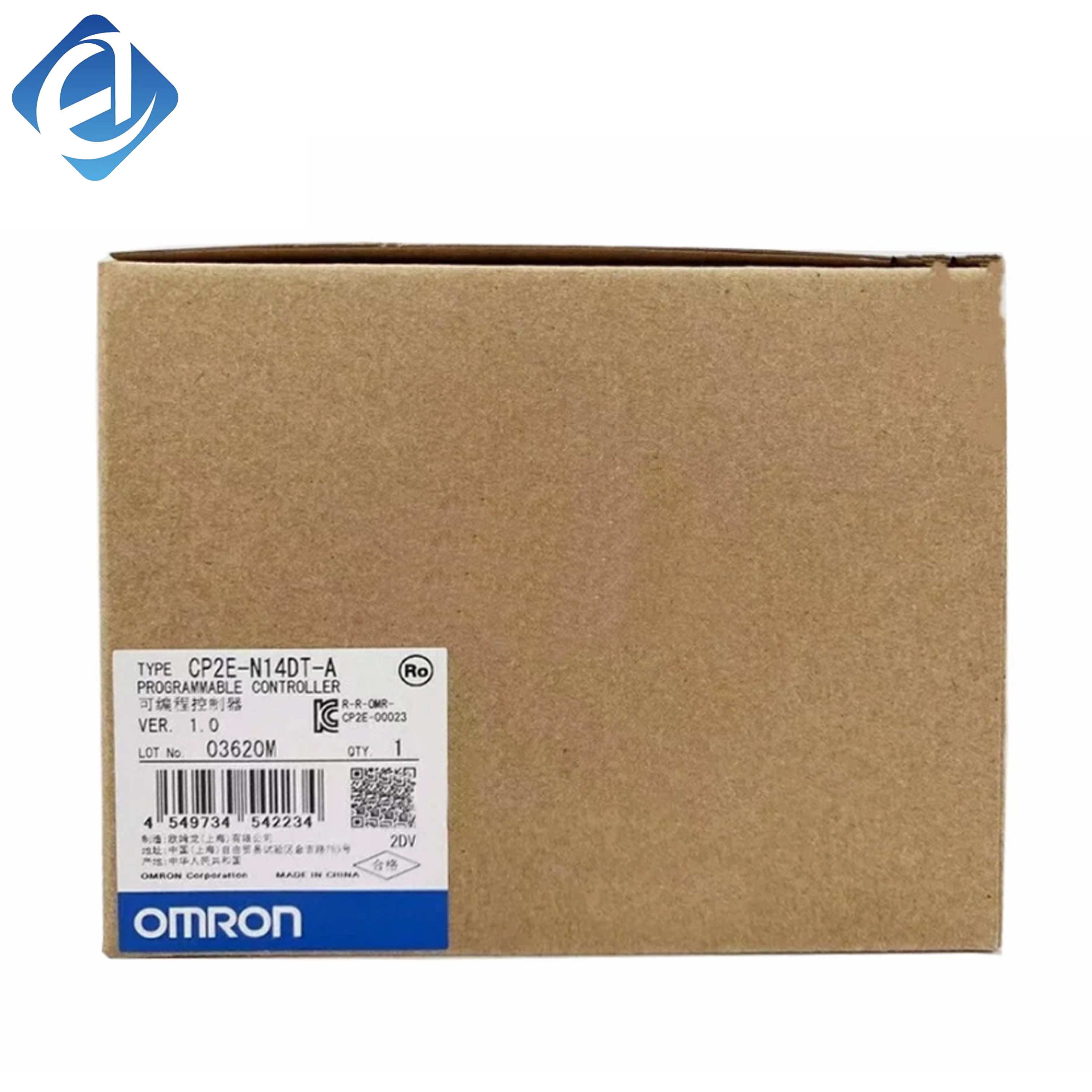New Original CP2E-N14DT-A Omron CP2E Series PLC CPU Unit, designed for small automation equipment and production line logic control.