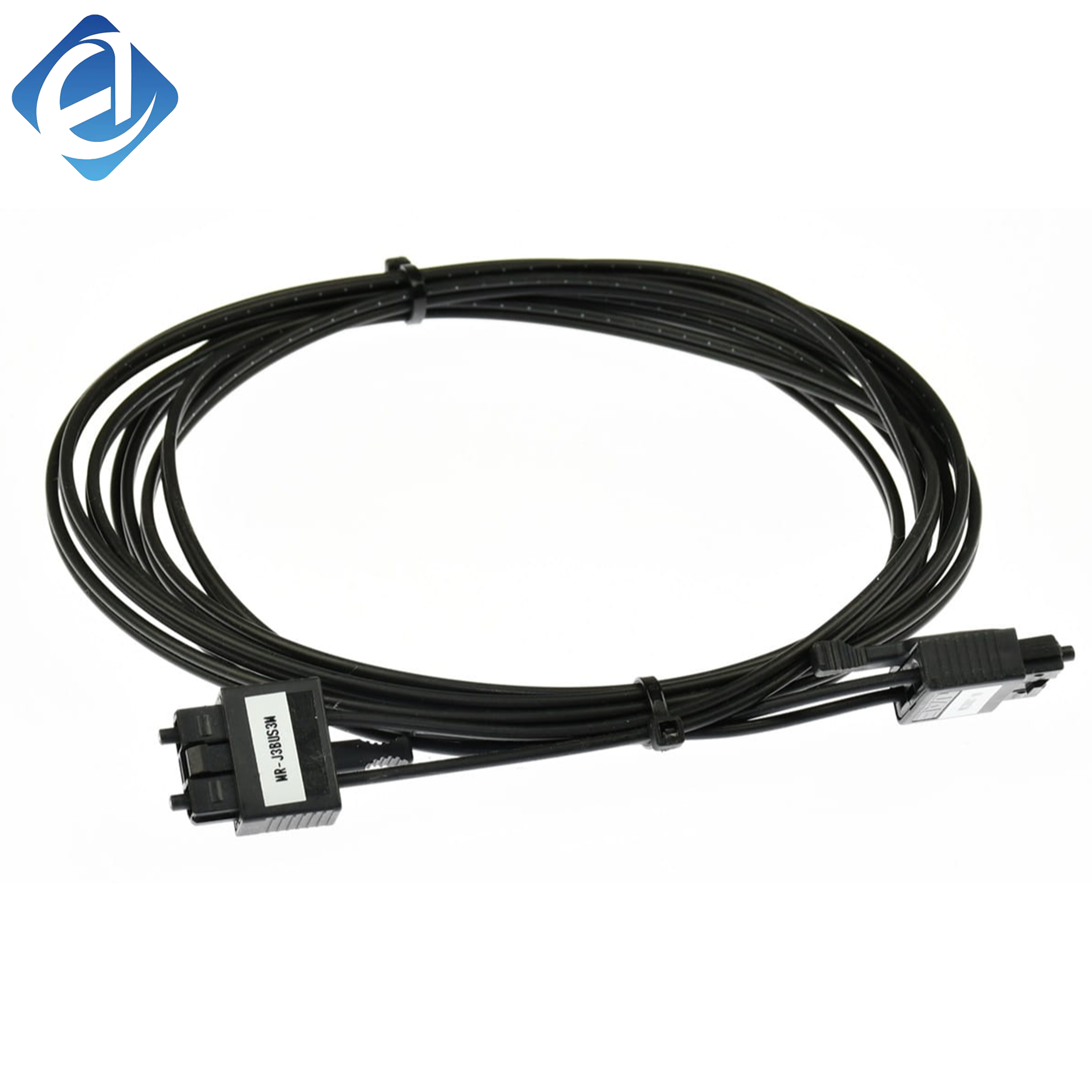 New Original MR-J3BUS3M 3-meter SSCNET bus cable for Mitsubishi MR-J3 servo series. Ensures reliable high-speed communication between servo units, applied for wiring 