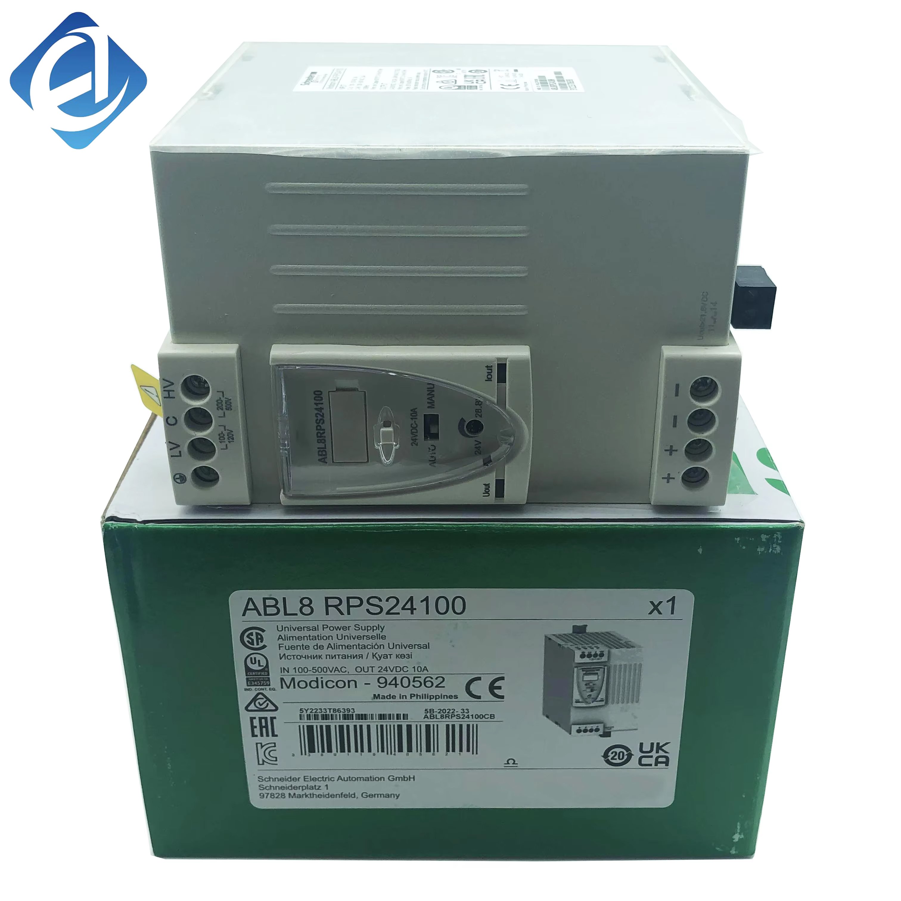 New Original ABL8 RPS24100 industrial switching power supply. Stable DC24V output, high efficiency, overload & short circuit protection, low voltage ripple, safely supplies power for PLC