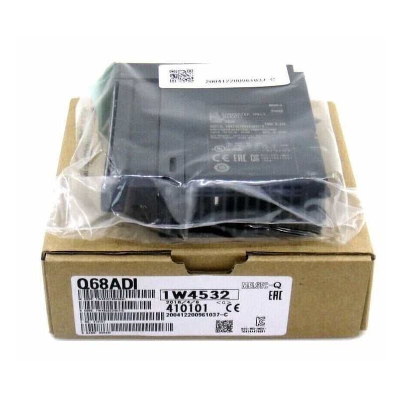 New Original Q68ADI  Q series analog input module with 8 channels. High precision for analog signal acquisition, widely used in industrial automation monitoring and control.