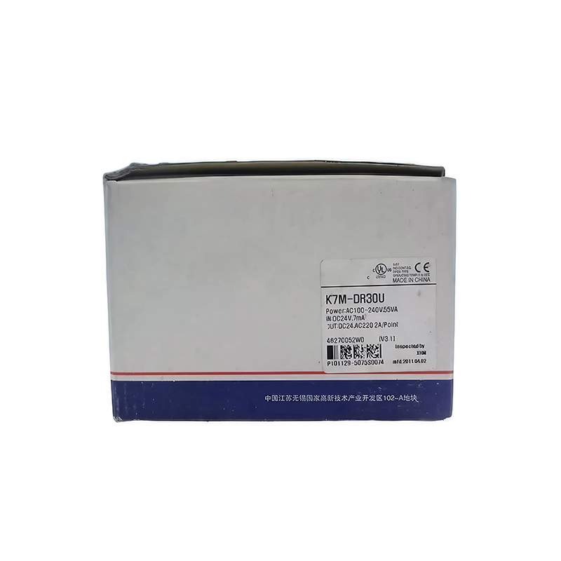 New Original K7M-DR30U Master-K series PLC main unit with 30 I/O points relay output. It implements logic control, timing and counting functions, supports module expansion and communication connection. 