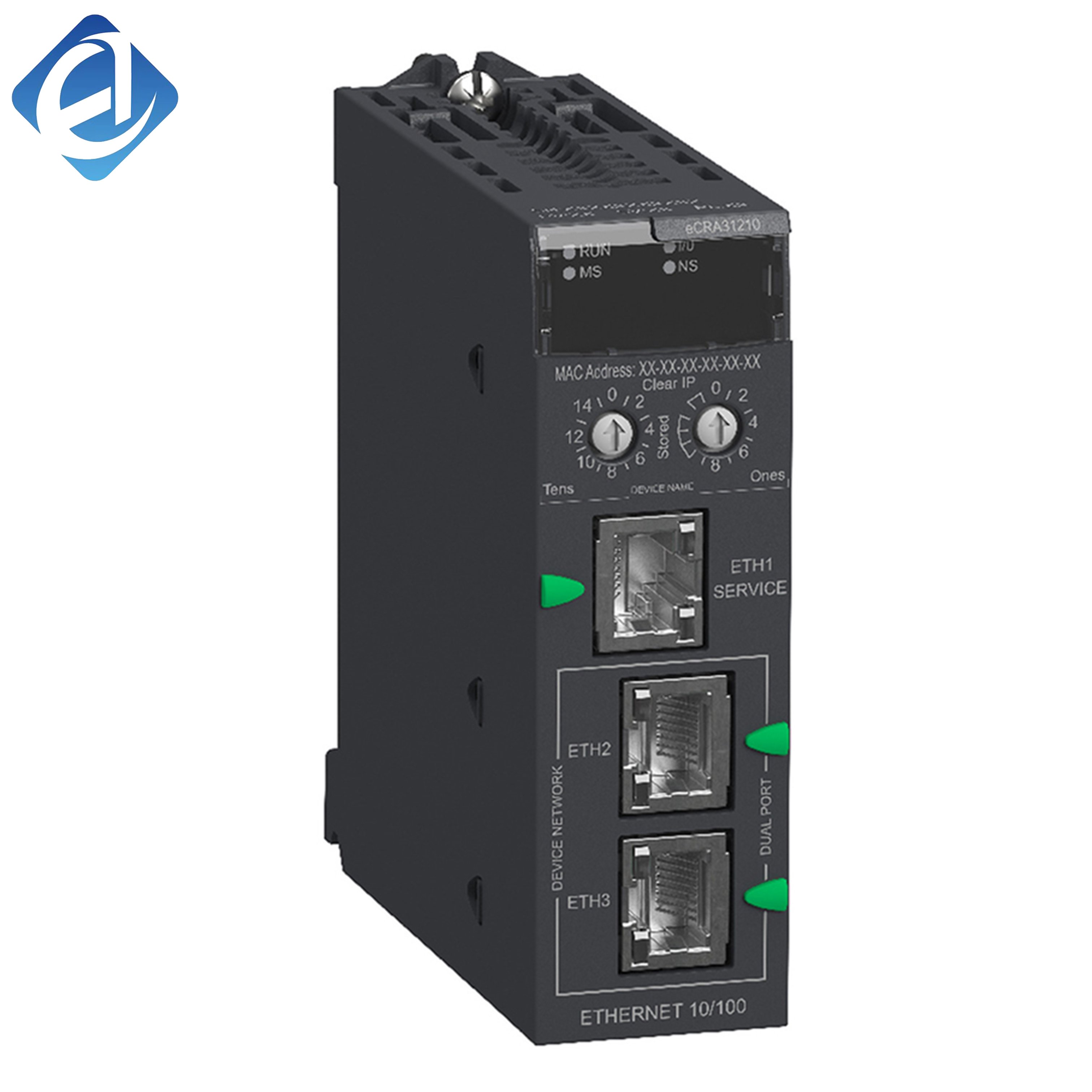 ماژول اتصال‌دهنده دور اصلی و جدید BMECRA31210 مودیکون M580: ارتباط اترنت پایدار، انتقال داده‌های کارآمد، گسترش قابل اعتماد سیستم و عملکرد قوی در برابر تداخل‌ها
