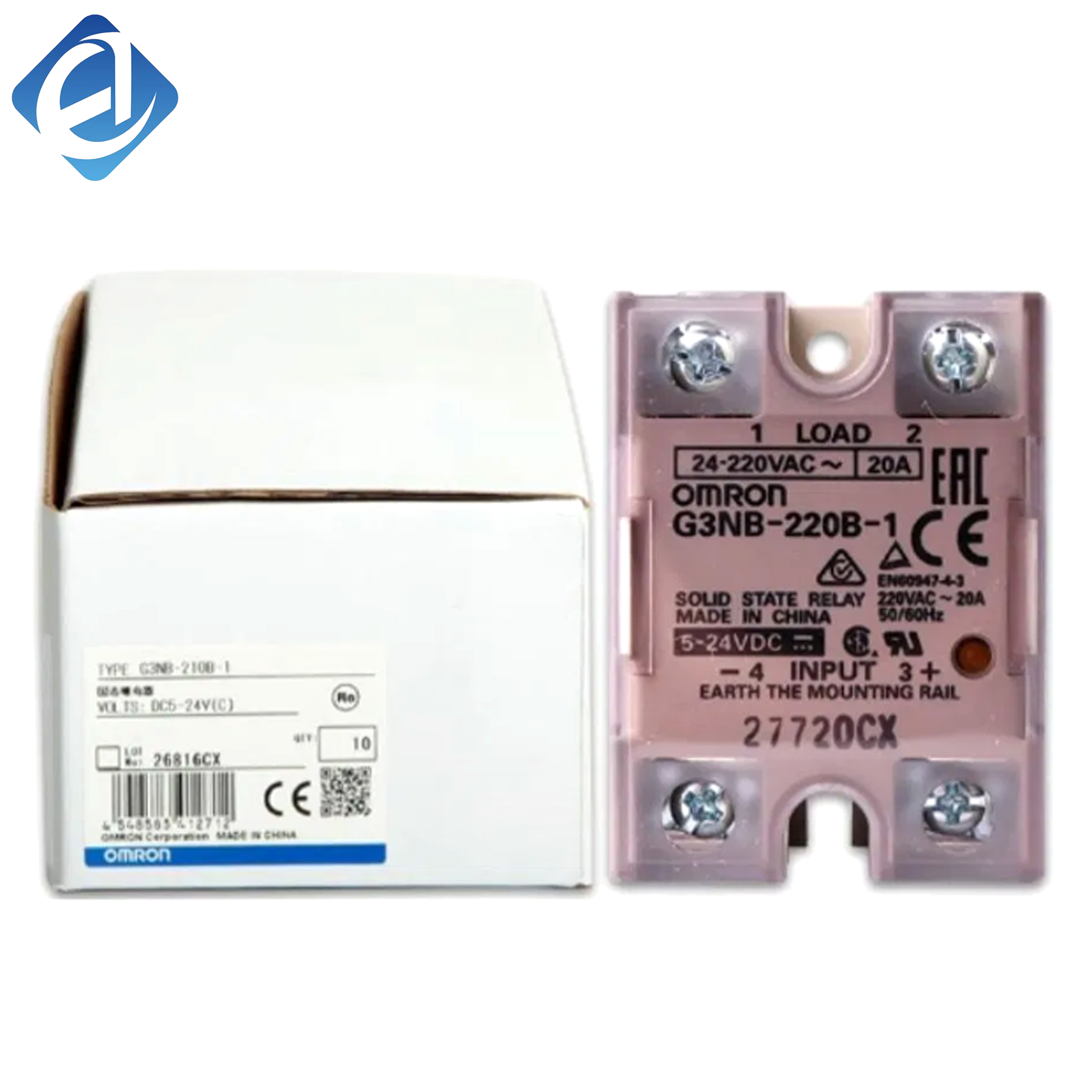 New Original Omron G3NB-220B-1 series solid state relay. It features no contact wear, silent operation and high load capacity. Stable for long-term use, widely applied in heating, lighting and industrial equipment power switching control.