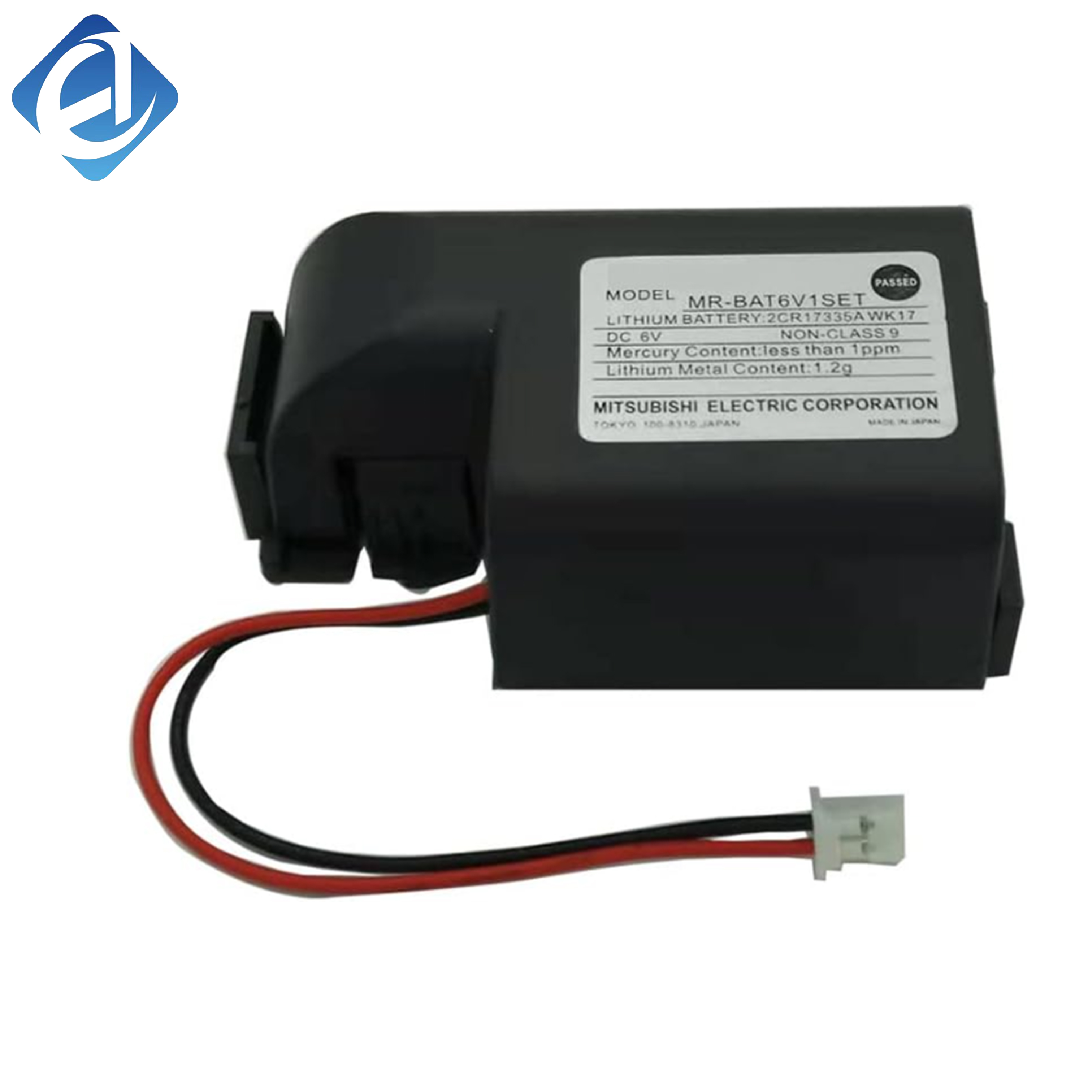 New Original MR-BAT6V1SET dedicated servo backup battery set with 6V specification. Used for retaining encoder absolute position data during power failure of MR-J series servo systems. Features stable voltage output