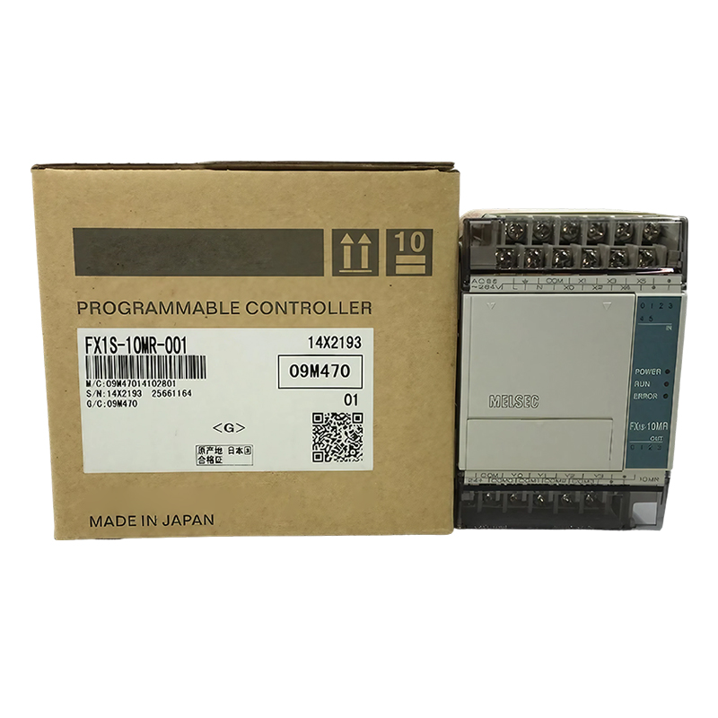 New Original FX1S-10MR-001 belongs to FX1S series compact PLC. It has 10 I/O points with relay output type, supporting basic logic control, timing and counting functions. Compact size and stable performance