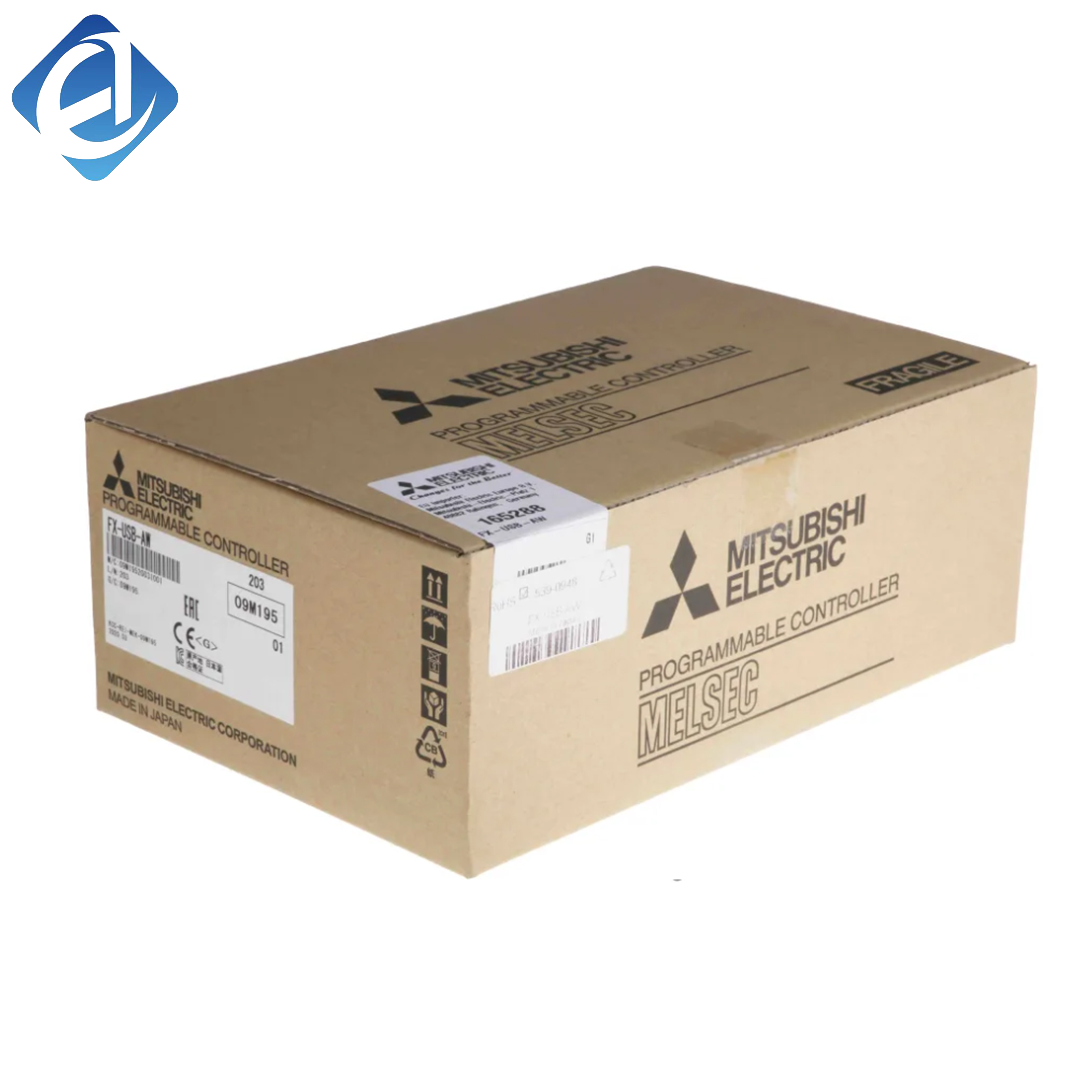 كابل برمجة PLC أصلي جديد من طراز FX-USB-AW، يُستخدم لتوصيل وحدات التحكم المنطقية (PLC) من سلسلة FX بالحاسوب عبر واجهة USB، ويتميز بأداء مستقر في الاتصال البيانات وتنزيل البرامج، ويُستخدم على نطاق واسع في برمجة وحدات التحكم المنطقية الصناعية.