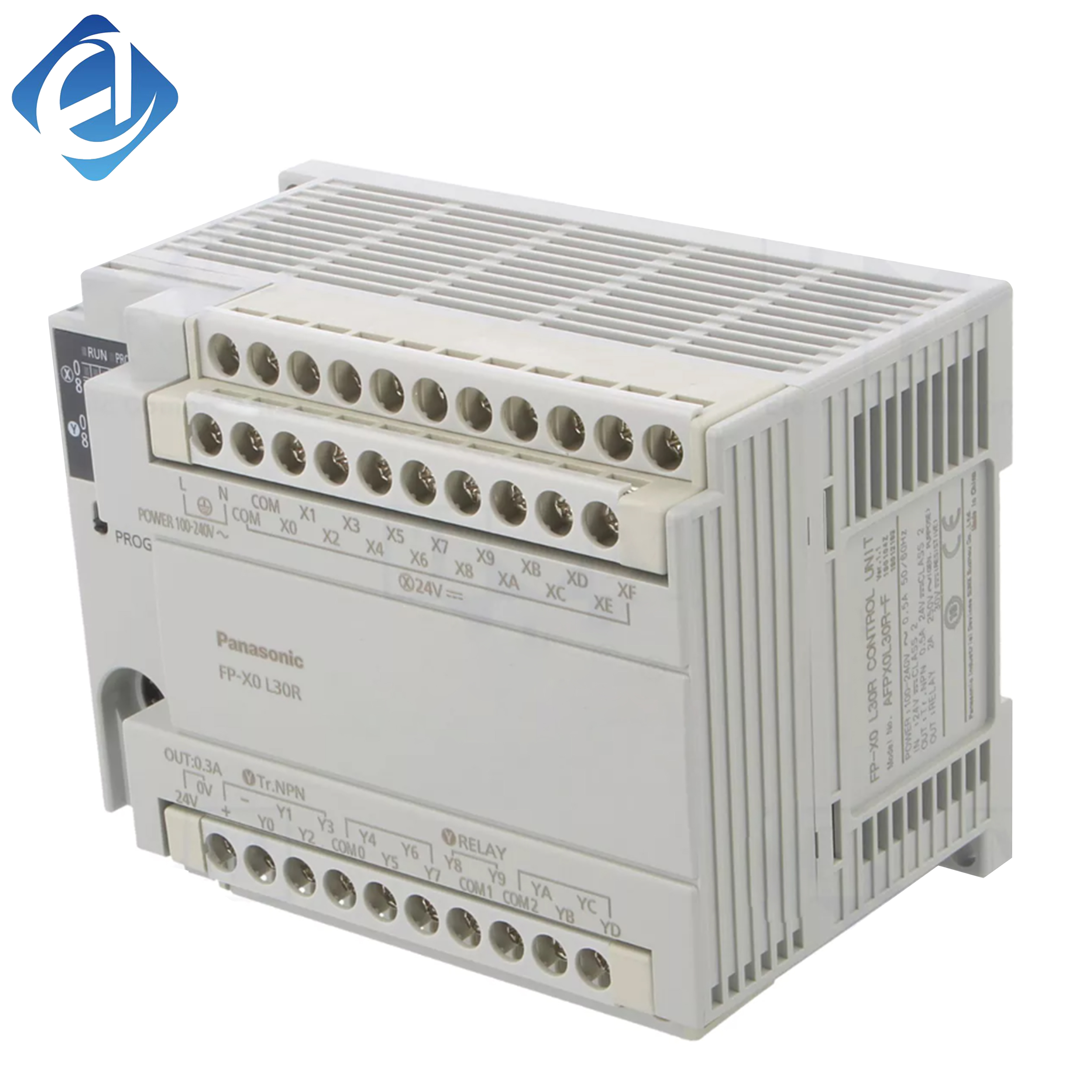 New Original AFPX0L30R-F FP-X0 series PLC. Relay output type, compact structure, stable logic operation, convenient program expansion, widely applied to small machinery, conveying equipment 