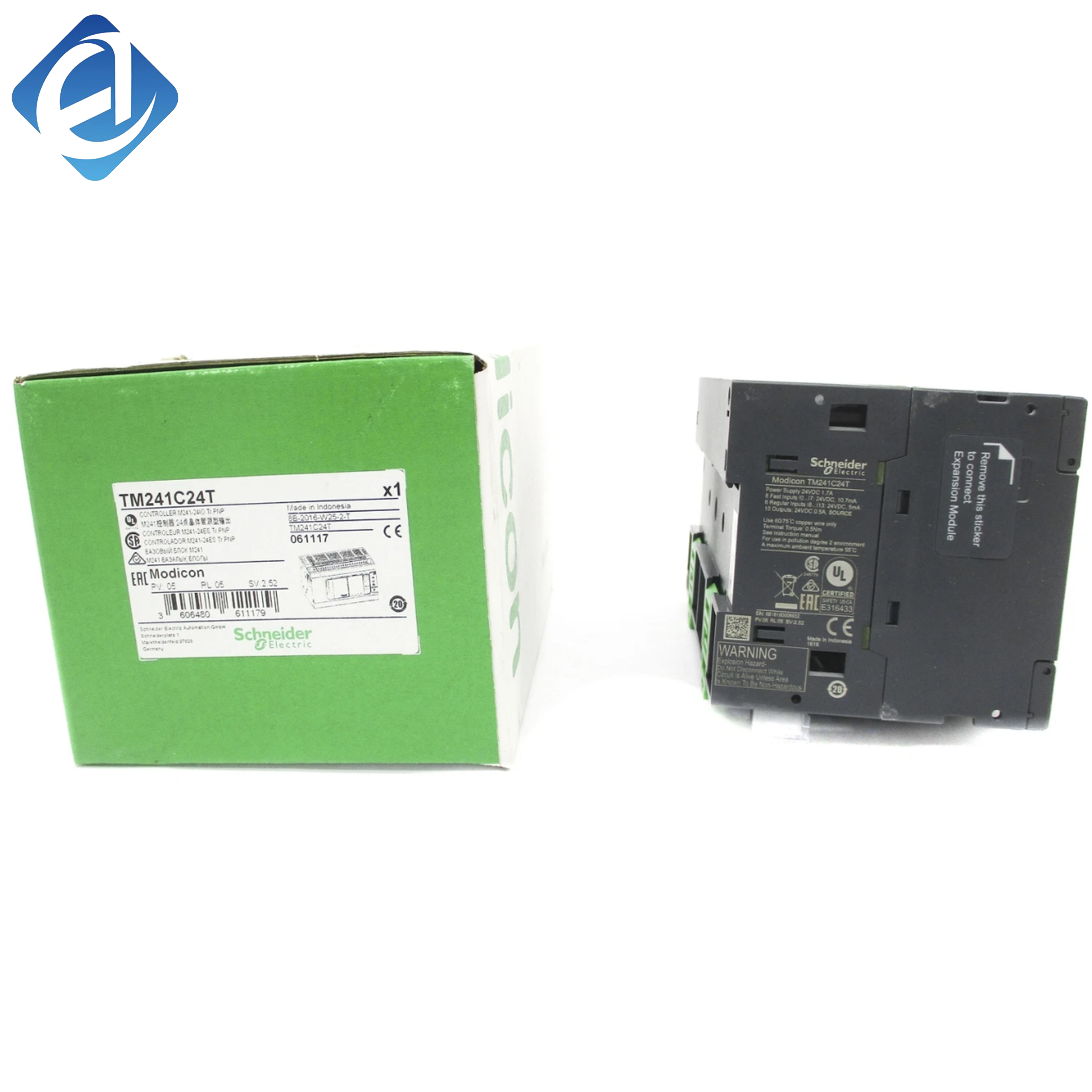 New Original TM241C24T Modicon TM241 PLC. 24 transistor I/O points, stable logic control, abundant communication functions, compact structure, strong anti-interference, suitable for small automation equipment