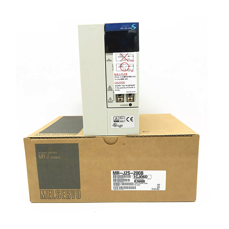 New Original MR-J2S-200B MELSERVO J2S series servo drive, 2.0kW rated power. It features high response, stable operation and complete fault protection functions. Supporting high-precision positioning control,