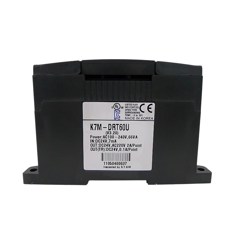 New Original K7M-DRT60U Master-K series PLC main unit with 60 I/O points, relay & transistor mixed output. It integrates logic control, timing, counting and high-speed pulse positioning, supports module expansion