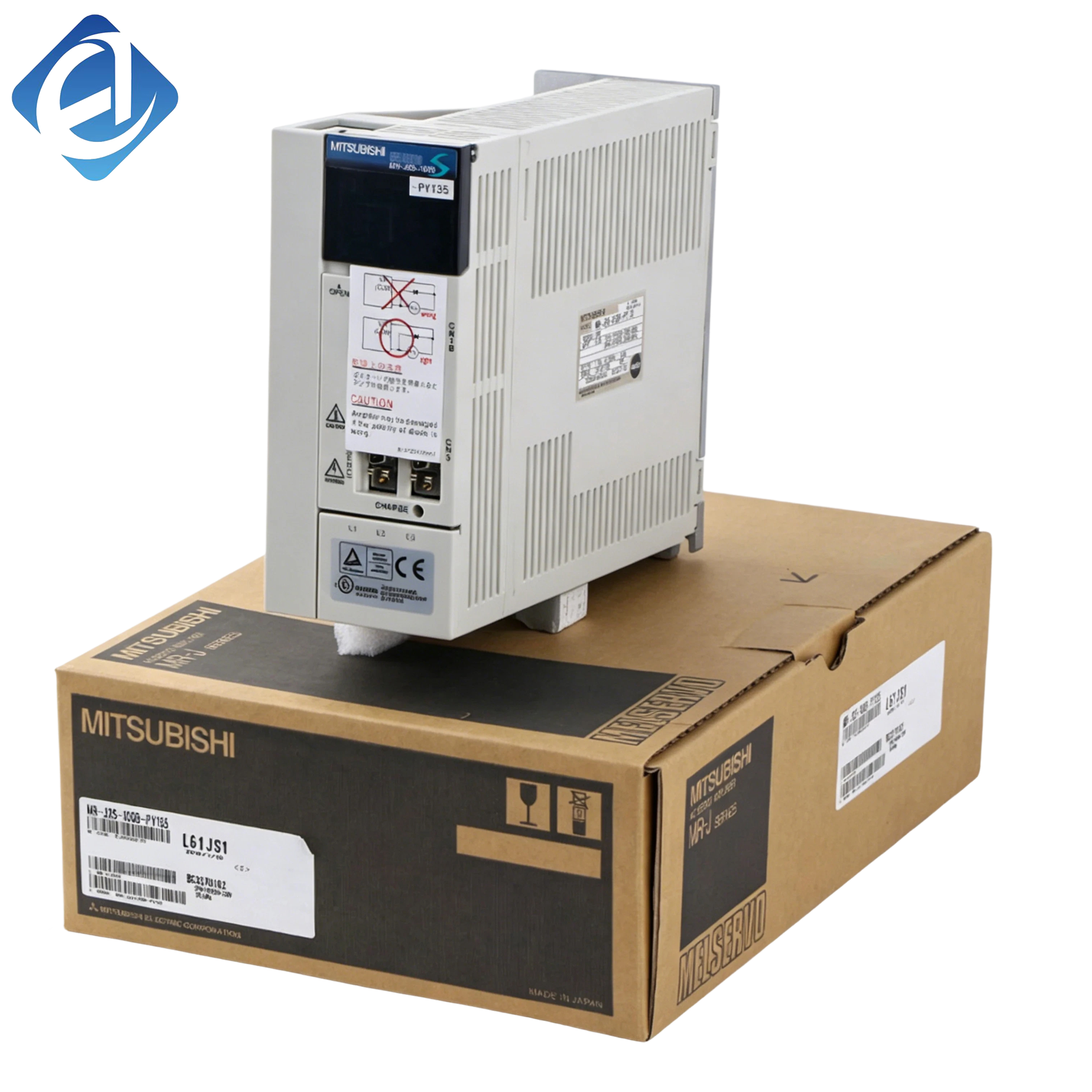 محرك سيرفو أصلي جديد من سلسلة MR‑J2S الخاصة، الموديل MR-J2S-100B-PY135، بقدرة اسمية تبلغ ١ كيلوواط، إصدار مخصّص لوظائف معيّنة، وأداء مستقر في التحكم عالي السرعة، ومُصمَّم للتوافق مع محركات السيرفو من السلسلة المقابلة HF‑KP