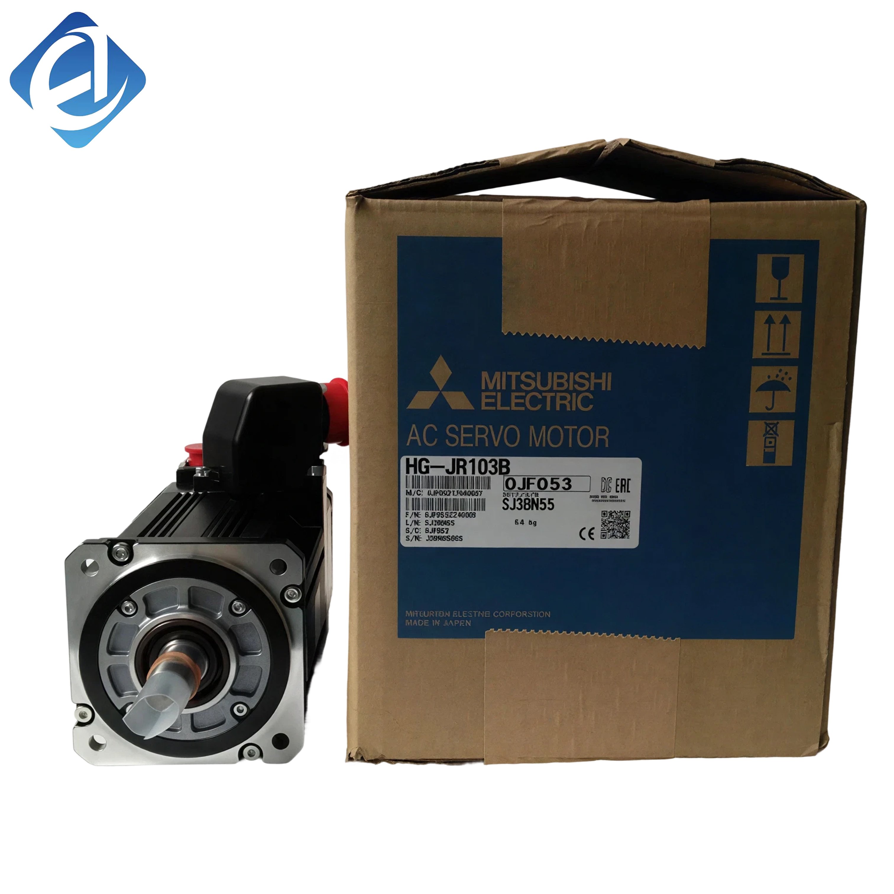 New Original HG-JR103B is MELSERVO-J4 series medium inertia servo motor with brake. 1kW rated power, high torque output and high-resolution encoder ensure precise positioning and stable operation. IP65 protection