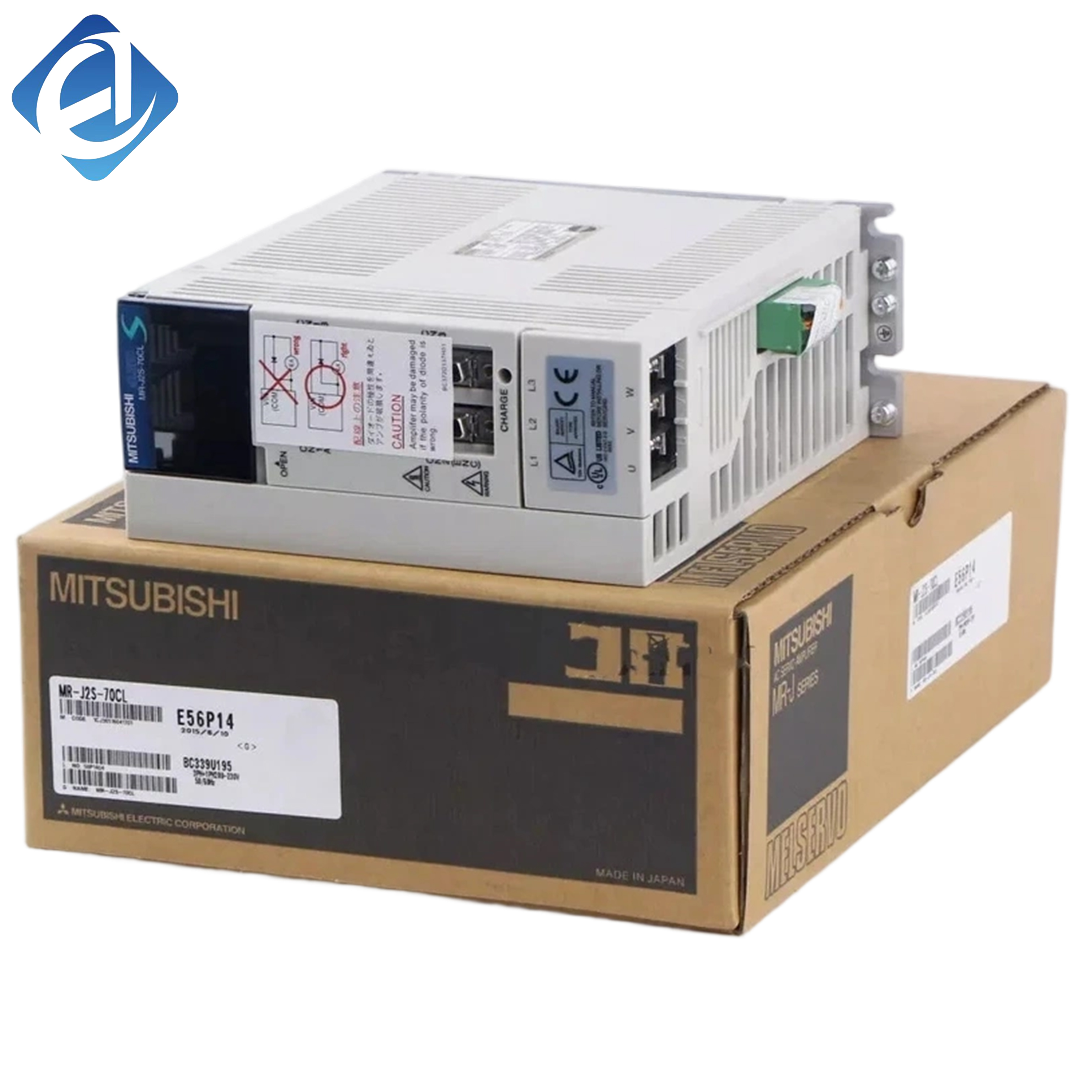 New Original MR-J2S-70CL MELSERVO-J2S series 700W special servo drive. It provides precise speed and position control with compact size, fast response and stable output performance. Integrated multiple safety protection designs