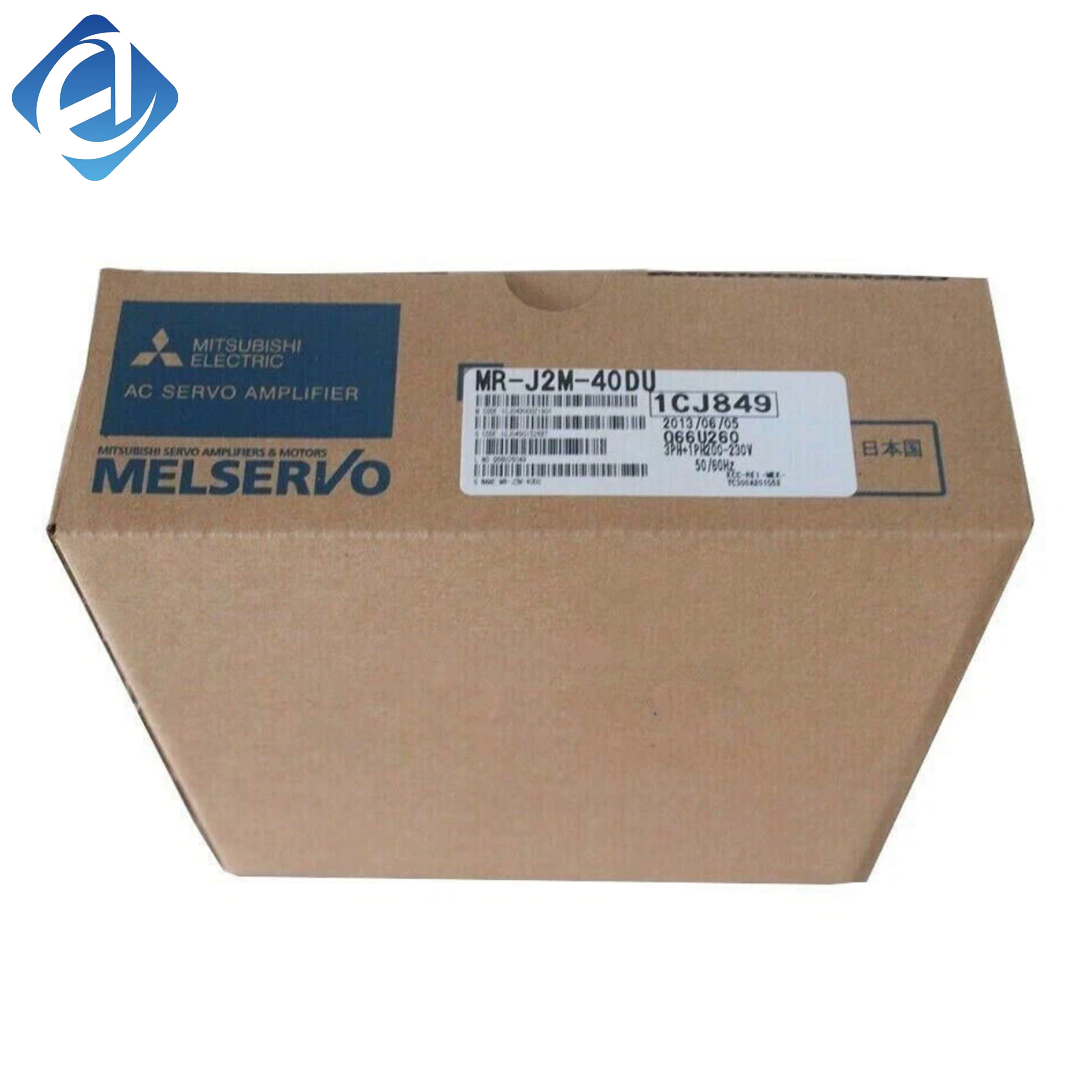 New Original MR-J2M-40DU belongs to MELSERVO-J2M series servo drive unit with 400W power. It supports high-precision positioning, speed and torque control with excellent dynamic response and complete protection functions
