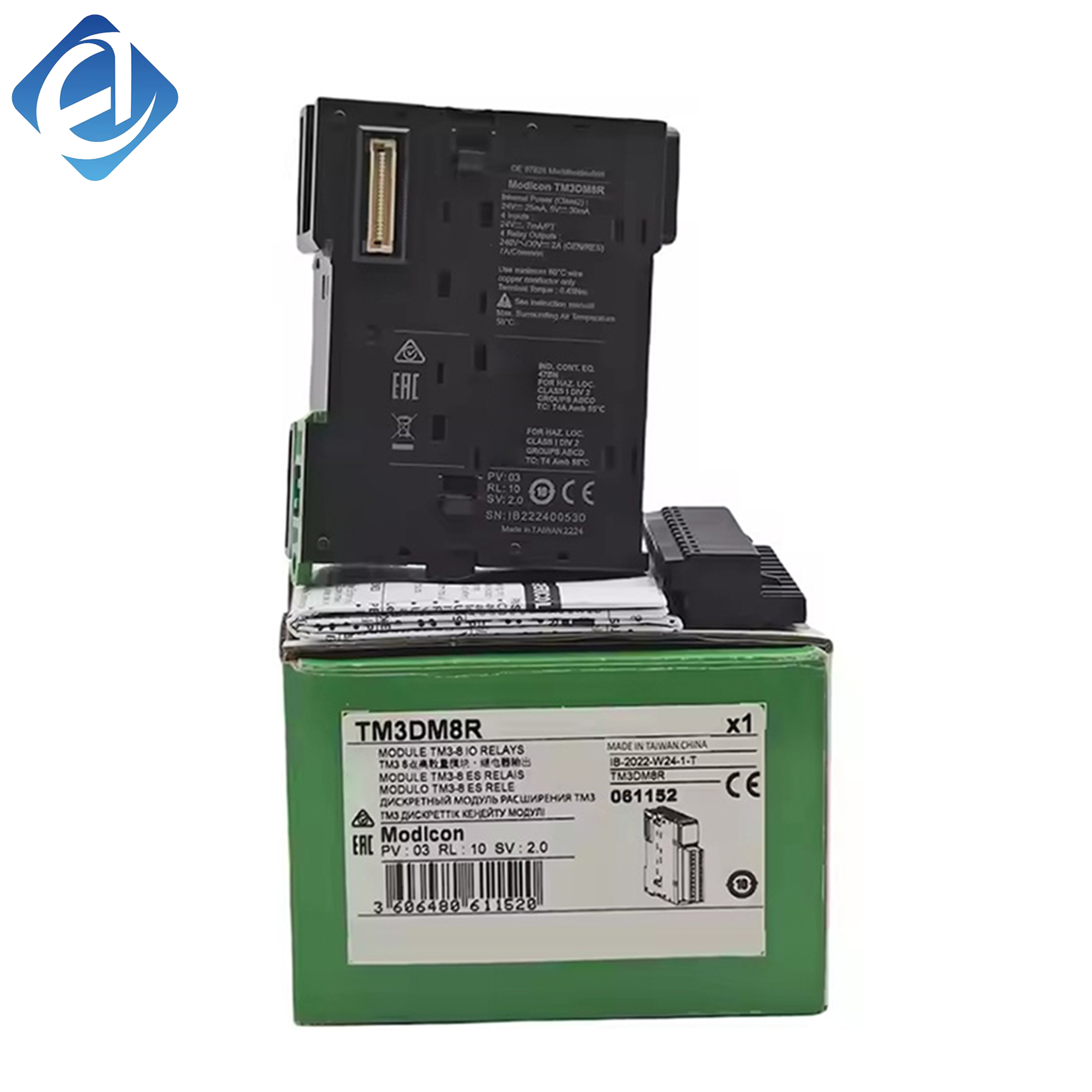 New Original TM3DM8R Modicon TM3 series mixed digital I/O module. 8-point integrated input and relay output design, stable signal transmission and reliable performance. Compact structure, easy installation