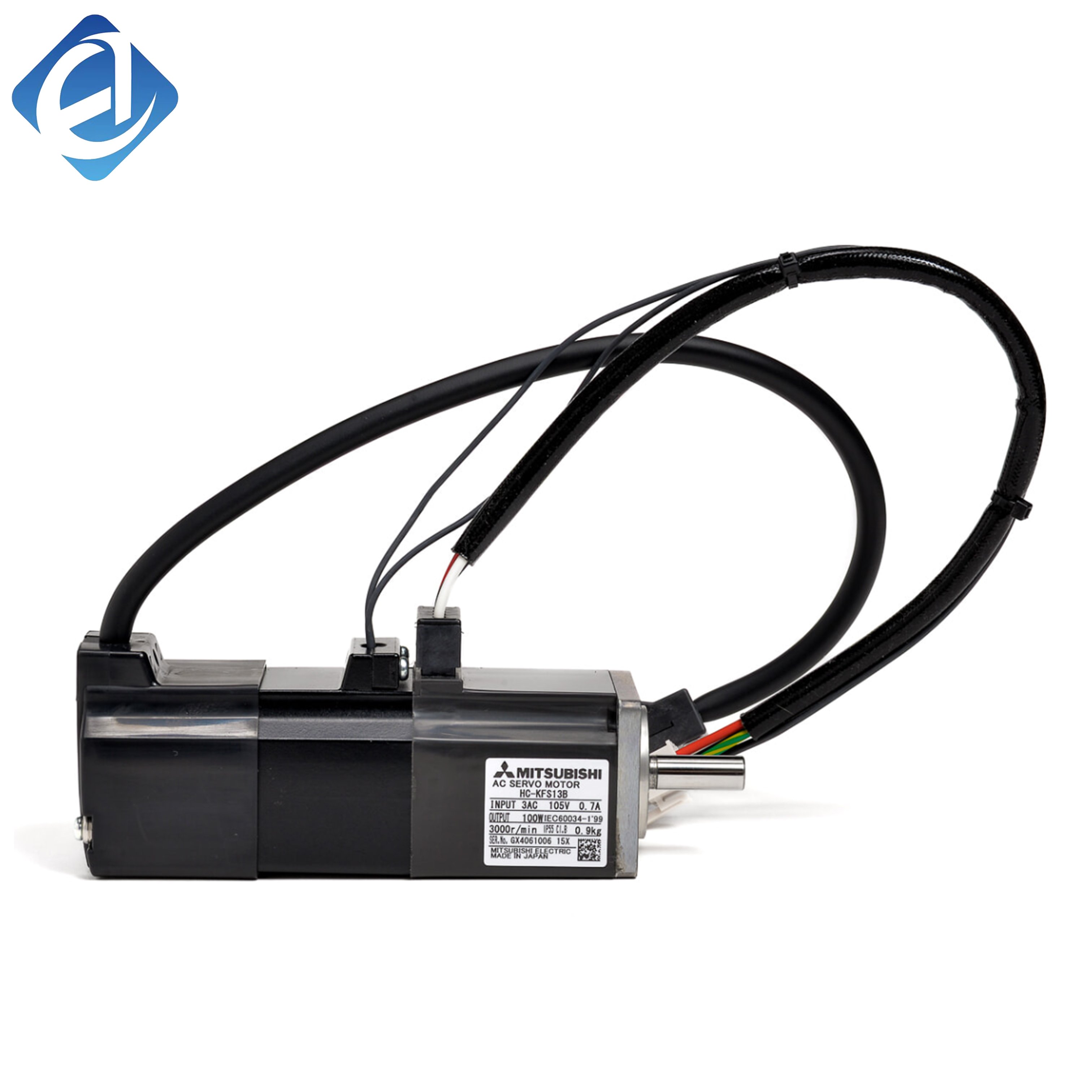 New Original HC-KFS13B HC-KFS series compact AC servo motor, 0.1kW with built-in brake. It features high precision positioning, low noise, stable torque output and durable performance. 