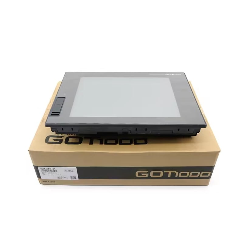 New Original GT1675M-VTBA GT16 series 7.5-inch TFT color HMI touch screen. It supports PLC communication, real-time data monitoring, parameter setting and equipment operation control.