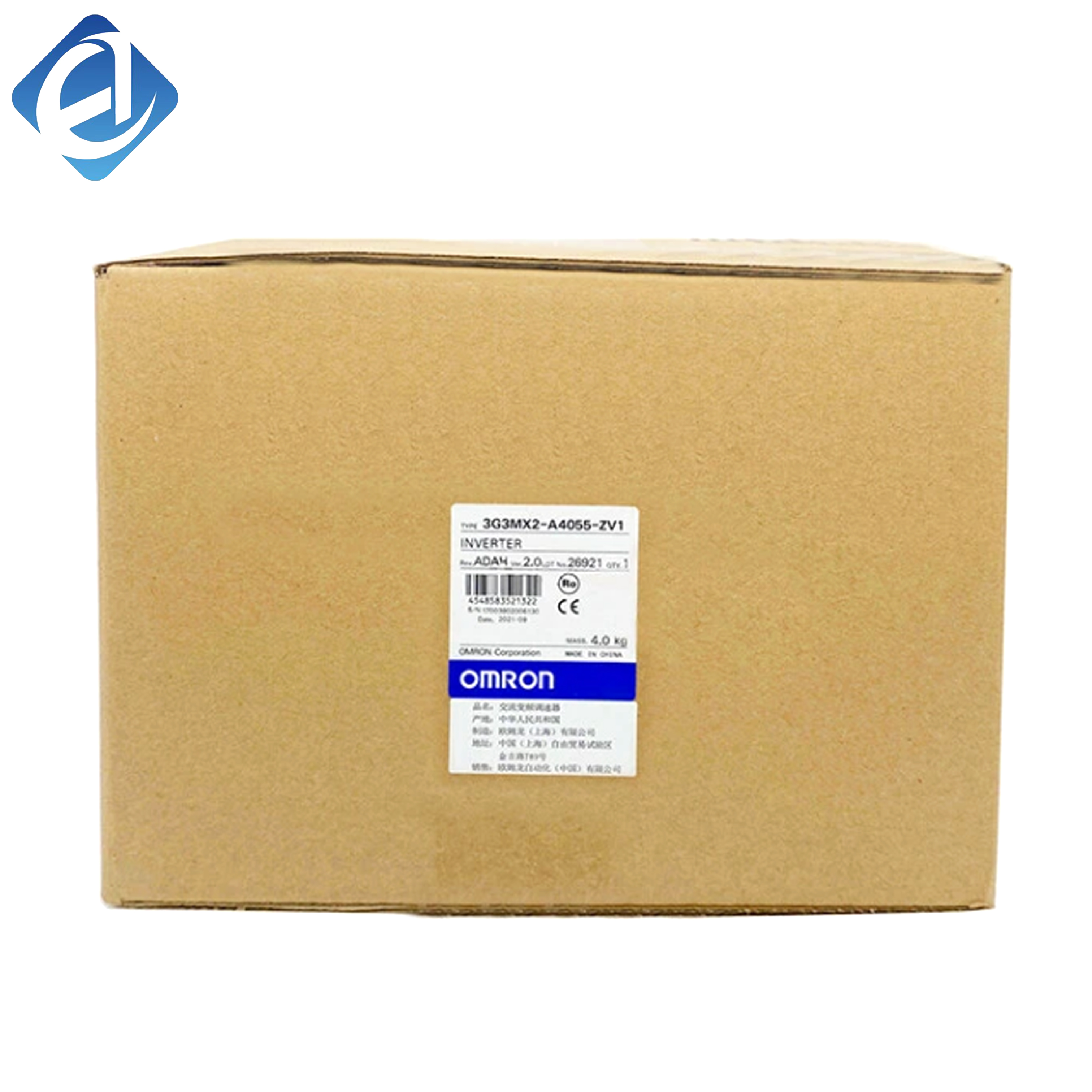 New Original 3G3MX2-A4055-ZV1 Omron 3G3MX2 Series Inverter, used for AC motor speed regulation and energy saving control in industrial automation equipment.