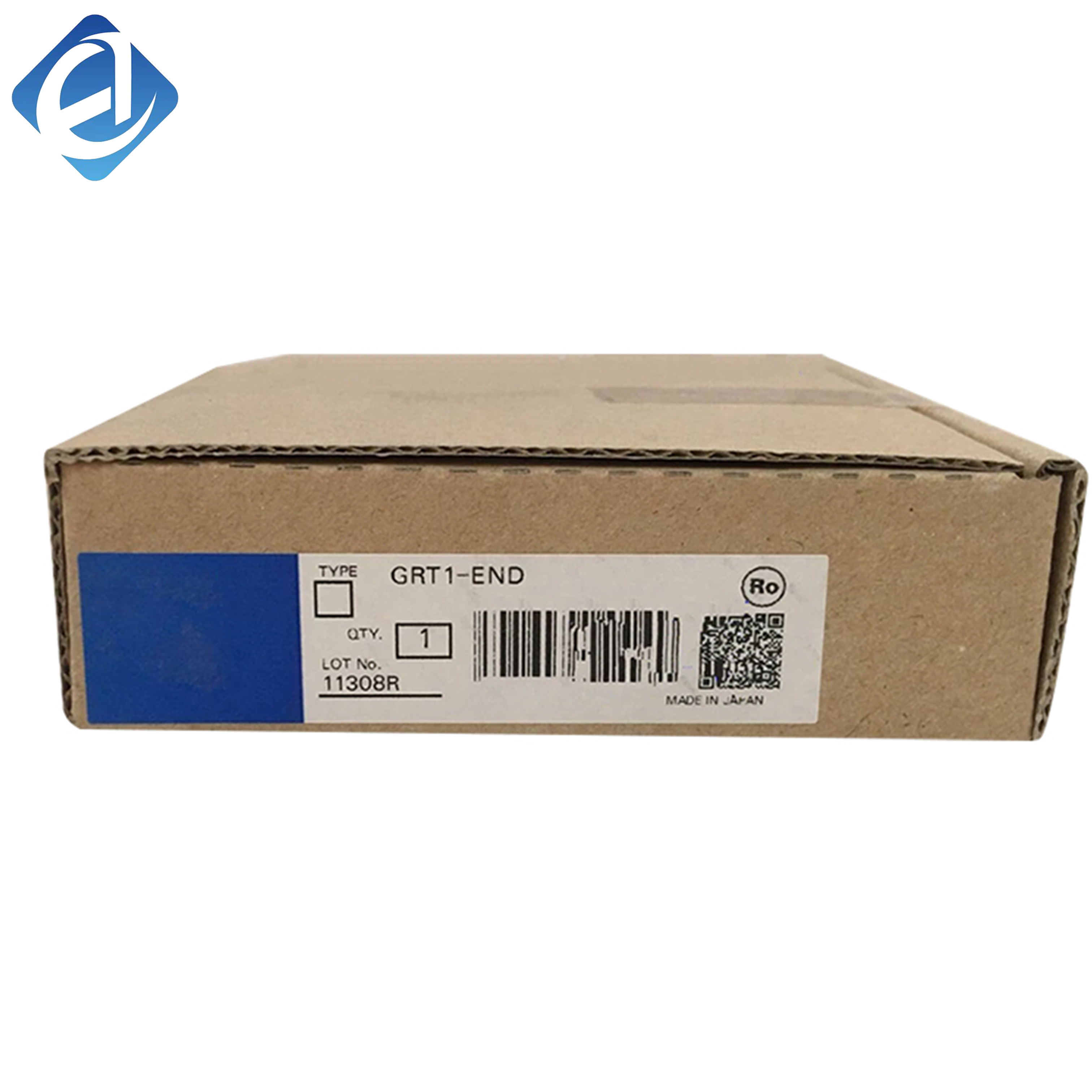 New Original Omron GRT1-END terminal end cover, sturdy and durable. It protects modules and completes system termination, stabilizing communication and wiring safety. Suitable for GRT1 remote I/O modules in industrial automation.