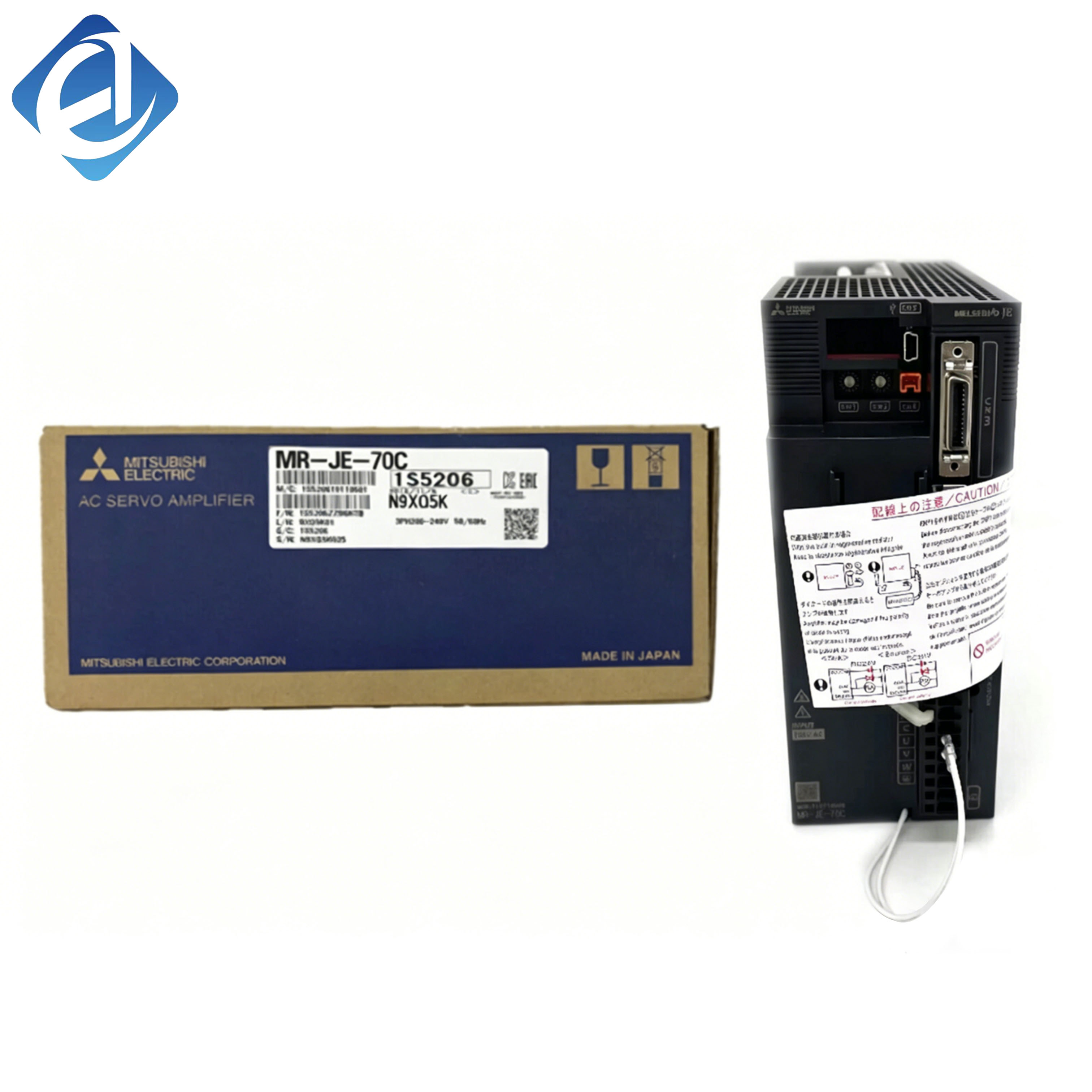 New Original MR-JE-70C is MELSERVO-JE series 700W servo drive. It supports precise positioning, speed and torque control, with high response performance and built-in multiple protection functions. Compact design