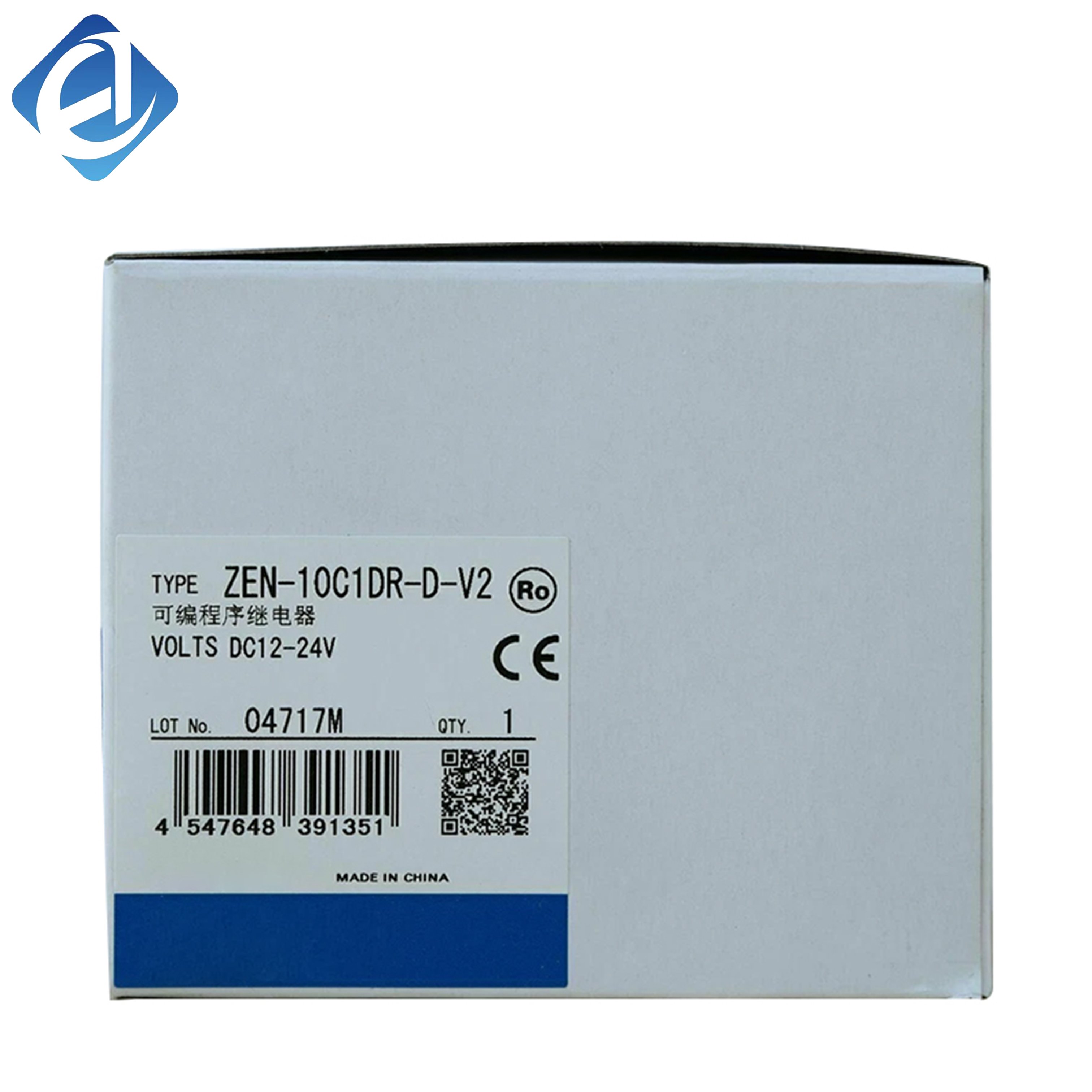 New Original Omron ZEN-10C1DR-D-V2 series compact smart relay. Integrated I/O design, DC power supply and simple programming function. Mini size and easy wiring, ideal for small automated equipment, lighting control and on-site simple logic control.