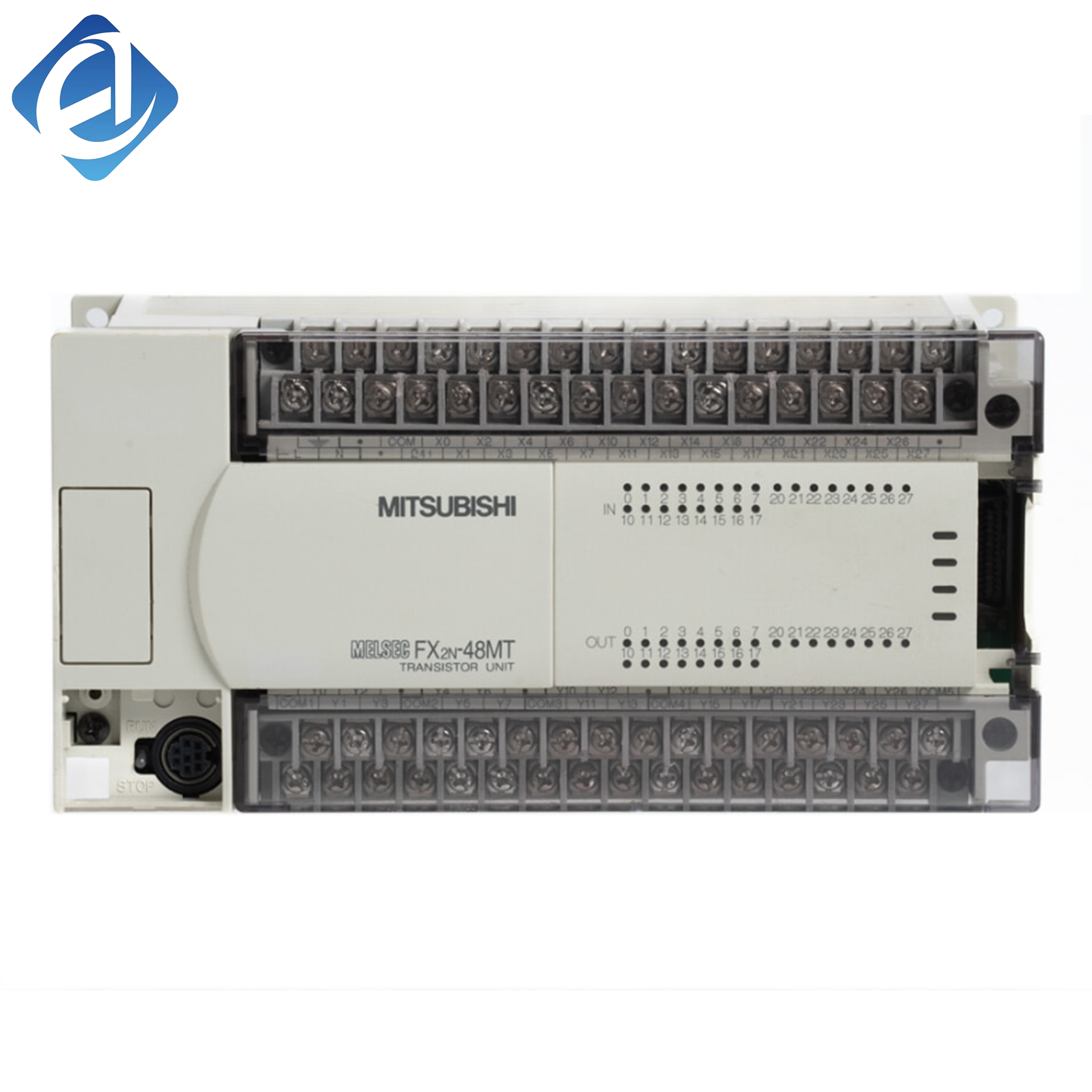 وحدة تحكم منطقية قابلة للبرمجة (PLC) أصلية جديدة من سلسلة FX2N-48MT، ذات ٤٨ نقطة خرج ترانزستور. وهي تدعم التحكم المنطقي، والموضع الدقيق لإشارات النبض عالي السرعة، وتوسيع الوحدات مع سرعة معالجة عالية. ويتيح خرج الترانزستور القيادة عند ترددات عالية.