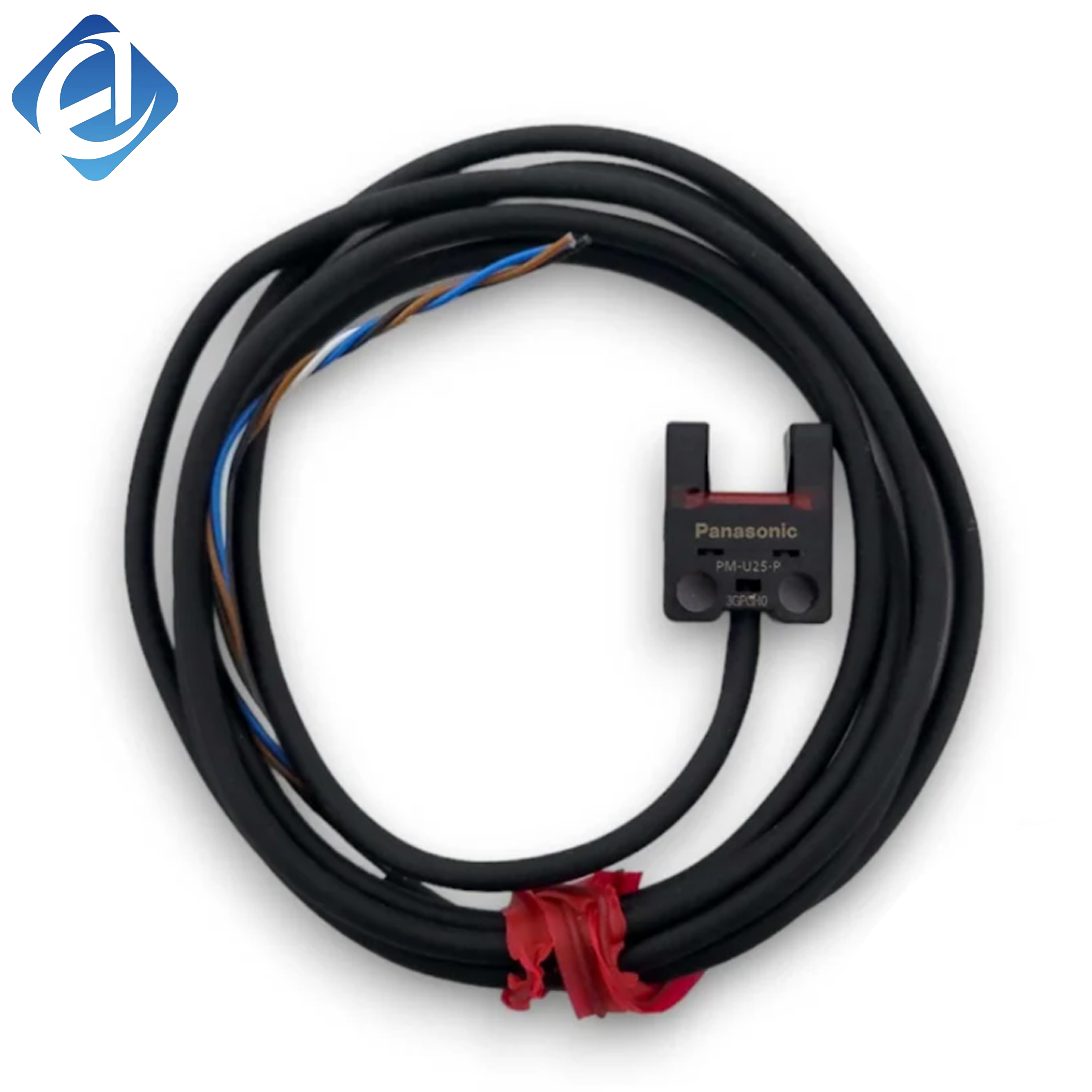 Sensor Fotoelektrik Asli Baharu PM‑U25‑P, Siri PM. Sensor sinar-tembus berbentuk-U ini dengan output PNP digunakan untuk pengesanan objek kecil dan pengesan kedudukan dalam peralatan automatik. Ia memberikan pengesanan berkepekaan tinggi