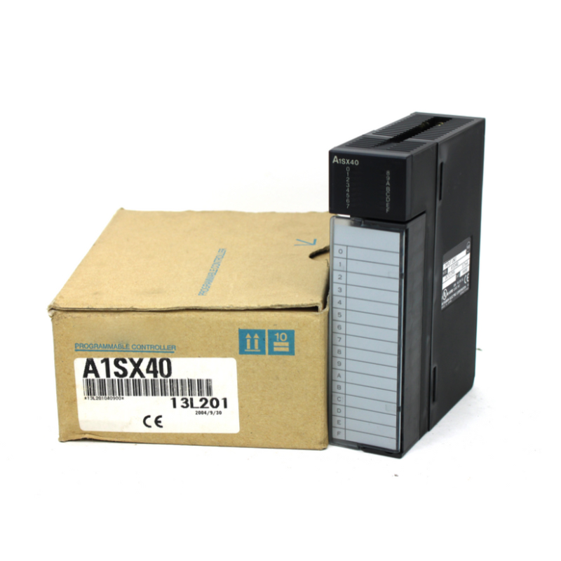 New Original A1SX40 Mitsubishi A‑series digital input module, featuring stable signal acquisition and anti‑interference performance. Widely used in industrial PLC control systems for digital signal input and monitoring.