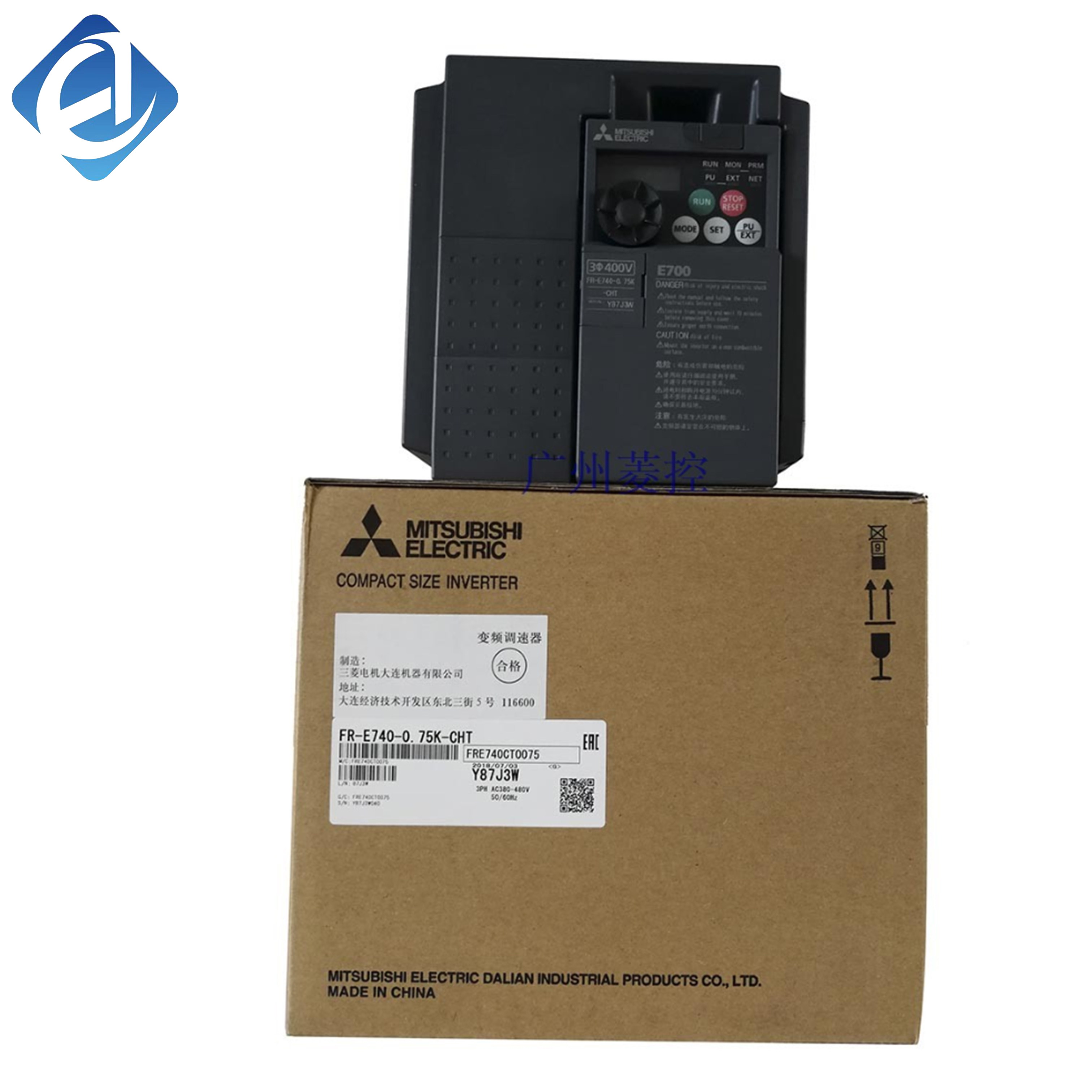 New Original FR-E740-0.75K-CHT FR-E740 series 0.75kW three-phase inverter. Stable speed regulation performance, applied for motor drive