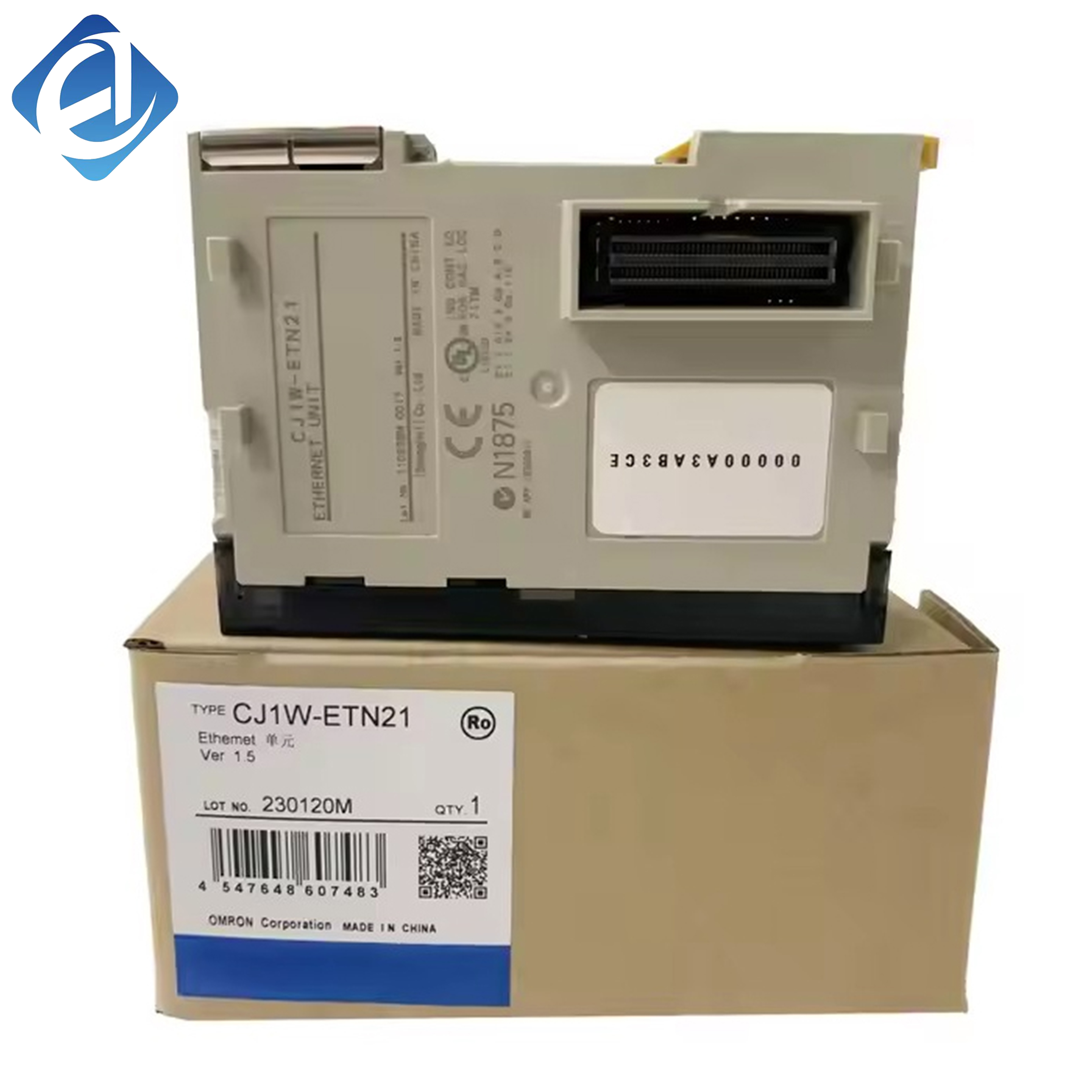 New Original CJ1W-ETN21 Omron CJ Series Ethernet Communication Module, used for network communication and data interconnection in CJ-series PLC automation systems.