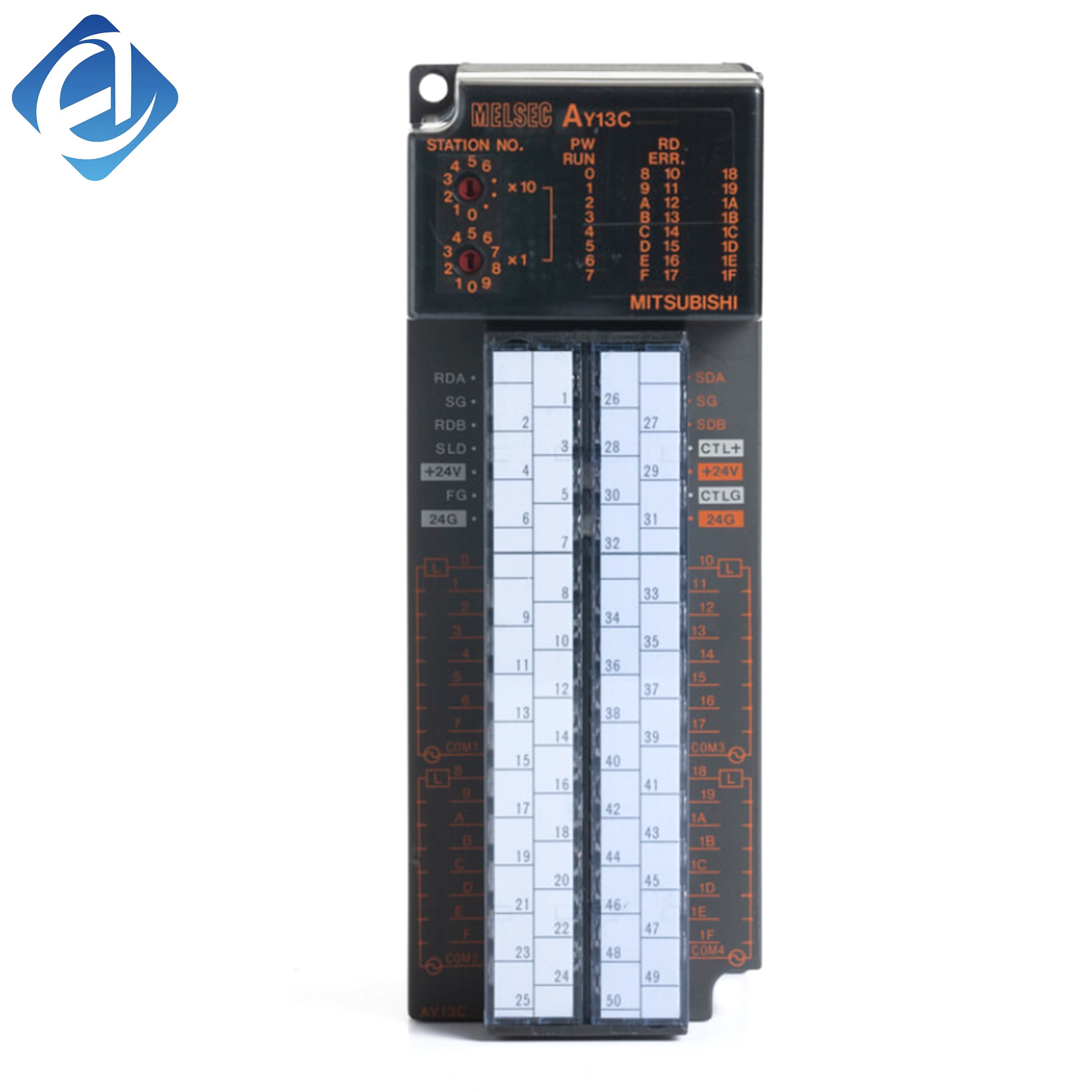 Modul Keluaran Relay PLC Seri AY13C Asli Baru, keluaran relay 8 titik, kinerja pemindahan kontak andal, cocok untuk menggerakkan aktuator berdaya kecil dalam sistem kontrol otomasi industri.