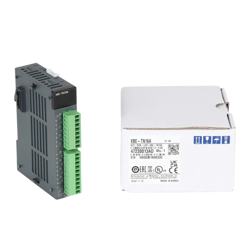 New Original XBE-TN16A XGB series 16-point transistor output expansion module. It expands PLC output channels to control solenoid valves, relays and other field actuators. With fast response, stable performance and industrial anti-interference design