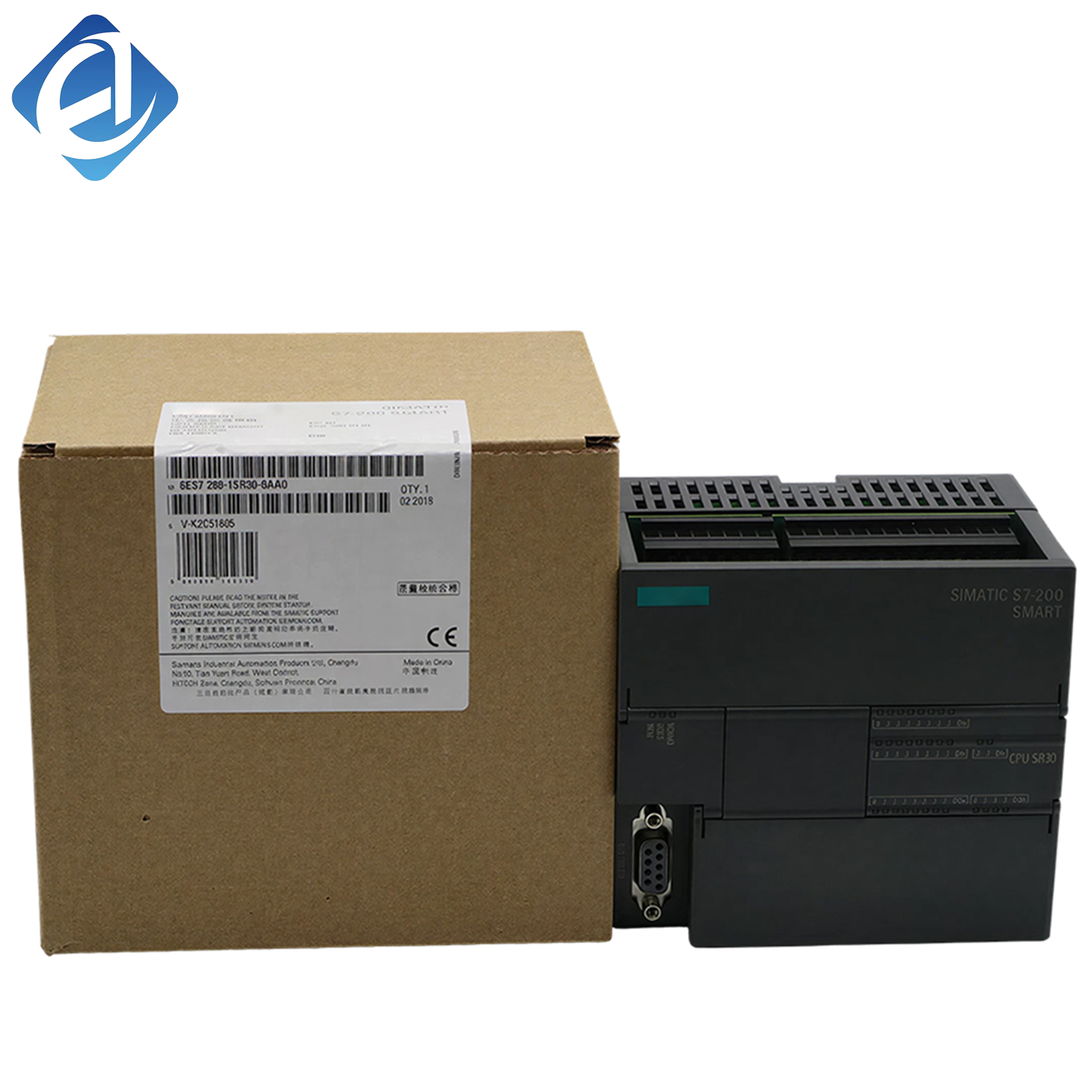 New Original 6ES7 288-1SR30-0AA0 6ES7288-1SR30-0AA0 S7-200 SMART CPU module. With integrated AC power supply and abundant IO ports, supports Ethernet communication and flexible expansion, realizes stable sequential logic control for small machinery