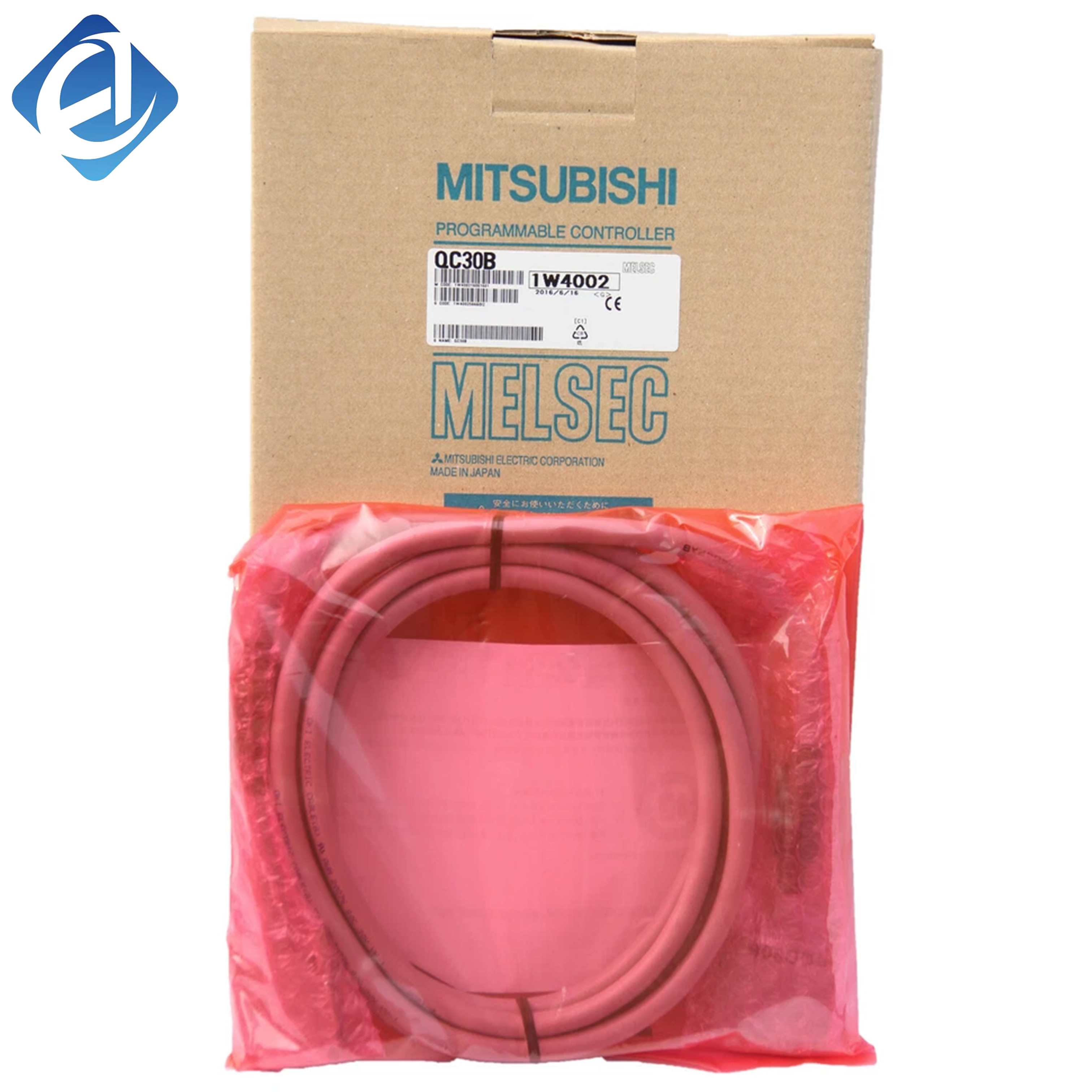 New Original QC30B MELSEC-Q series 3-meter extension rack cable. It connects main and expansion base boards for stable data and power transmission. Adopts shielded design with strong anti-interference