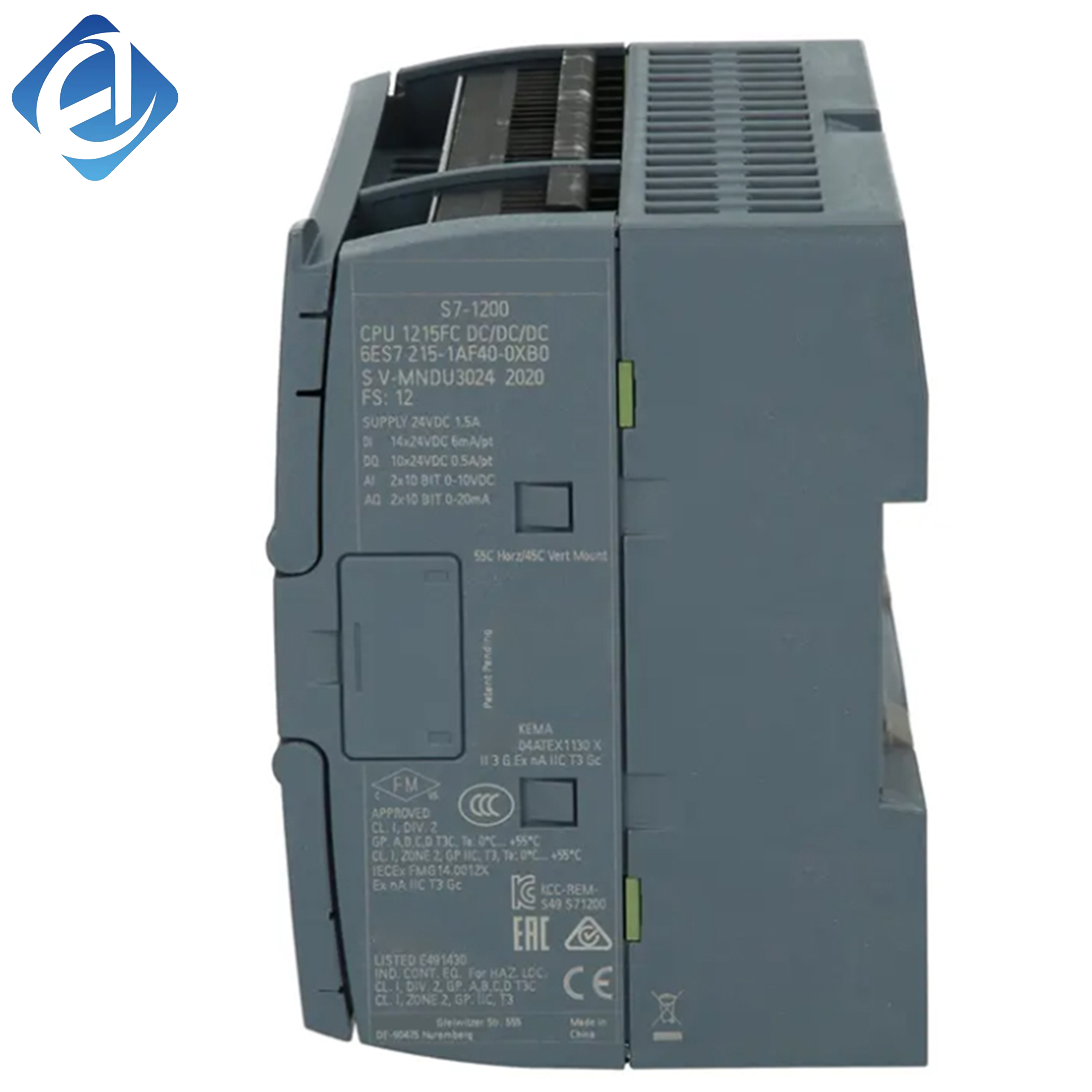 New Original 6ES7 215-1AF40-0XB0 6ES7215-1AF40-0XB0 S7-1200 compact CPU module, integrated digital I/O, supports PROFINET communication, high-speed counting and pulse output. Stable operation Stock in Warehouse