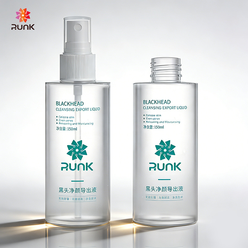 Flacone spray personalizzato per confezionamento cosmetico, 150 ml, in PET ecologico