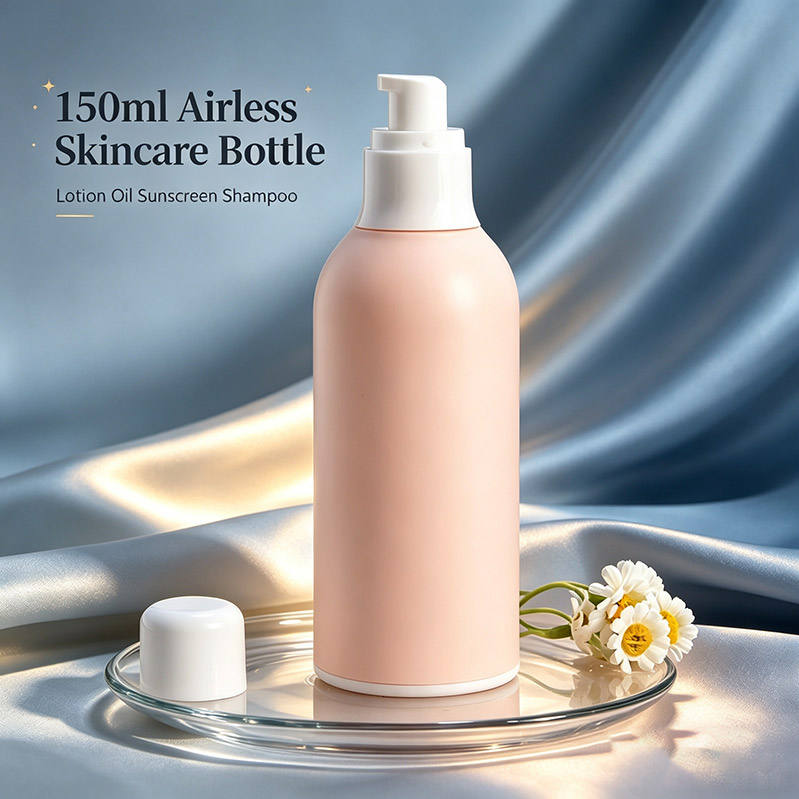 50ml 80ml 150ml 180ml Dusty Pink Round Cylindrical Plastic Cosmetic Pump Bottle 